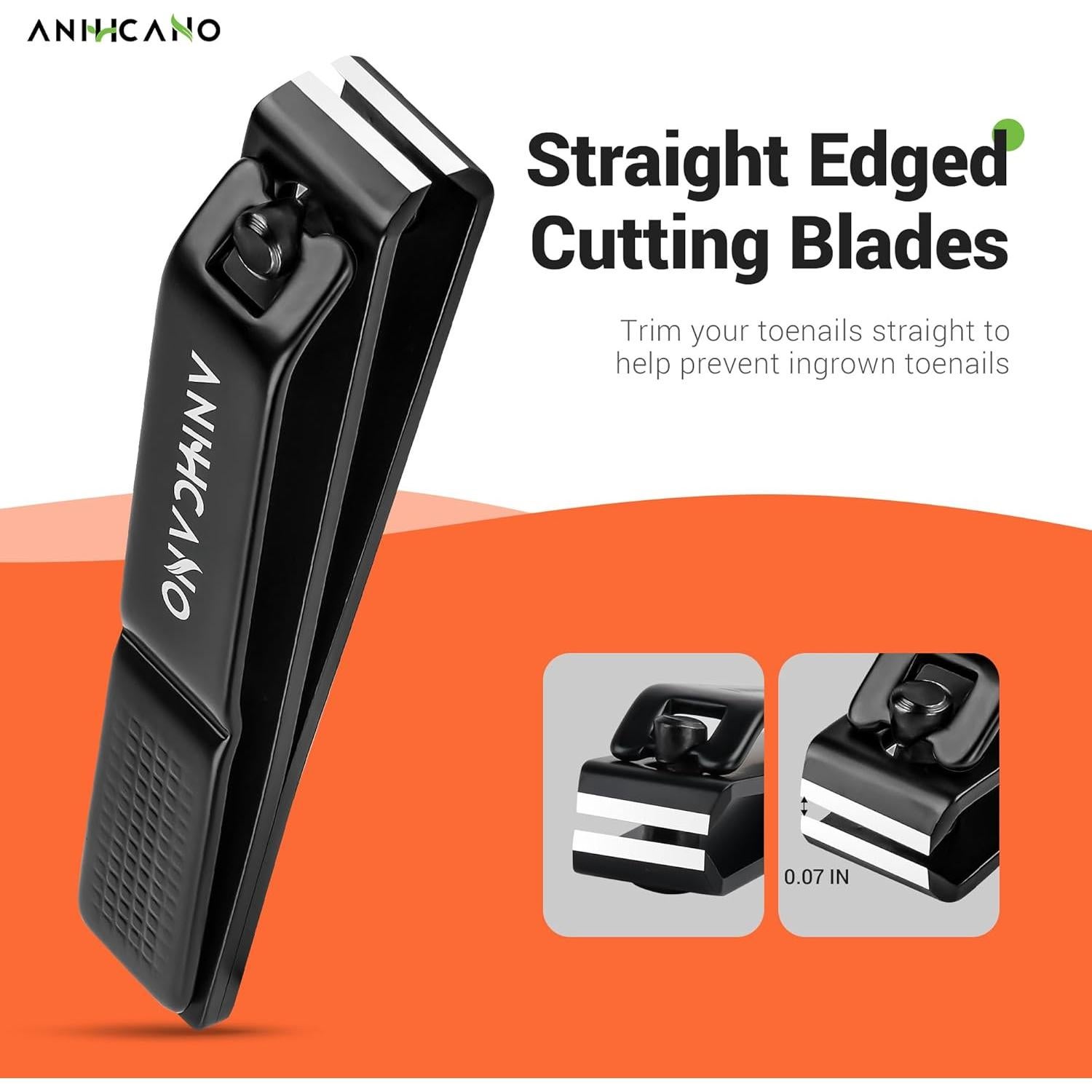 Juego de Cortauñas Profesional ANIHCANO - 3 Piezas, Acero Inoxidable