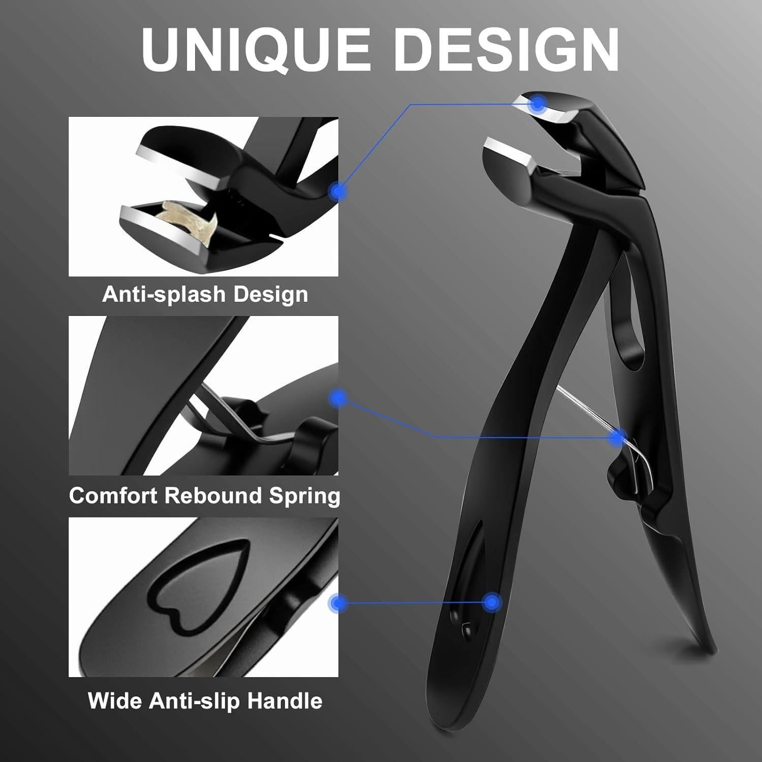 Cortauñas Profesional Vepkuso para Uñas Gruesas - Ergonómico