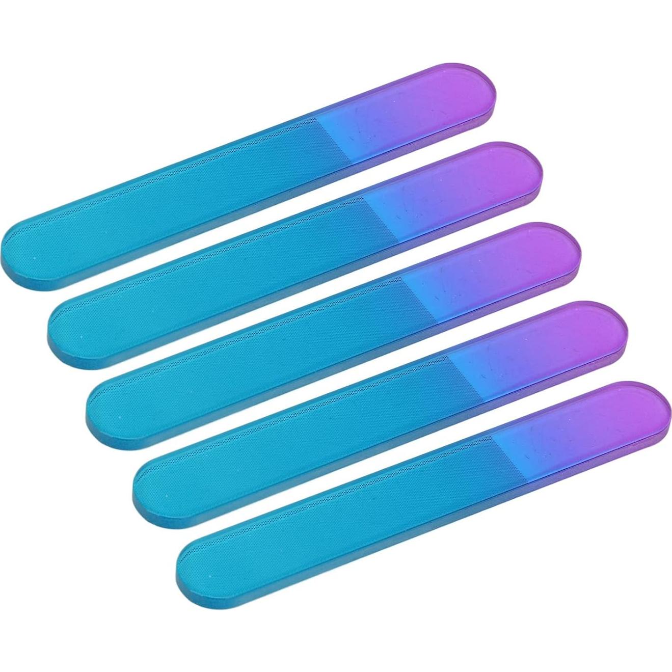 Lima de Uñas de Vidrio Doble Cara 5 Pcs Ymiko - Manicura Profesional