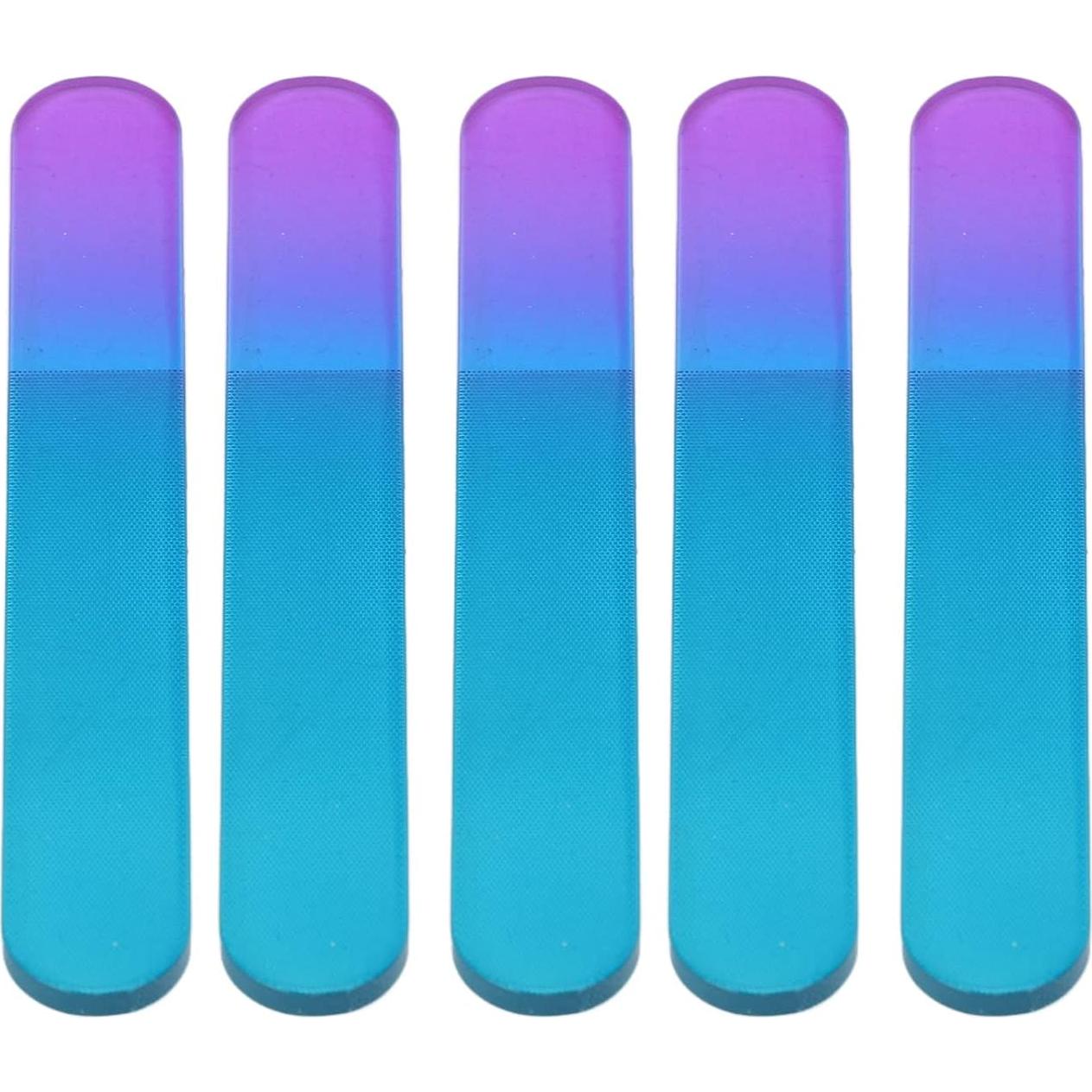 Lima de Uñas de Vidrio Doble Cara 5 Pcs Ymiko - Manicura Profesional