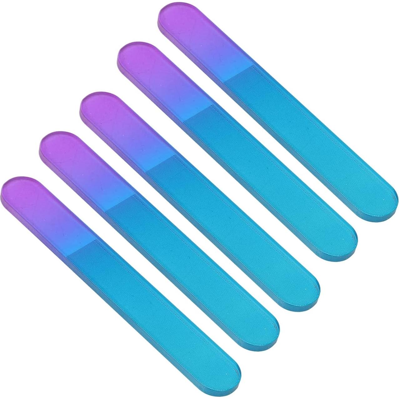 Lima de Uñas de Vidrio Doble Cara 5 Pcs Ymiko - Manicura Profesional