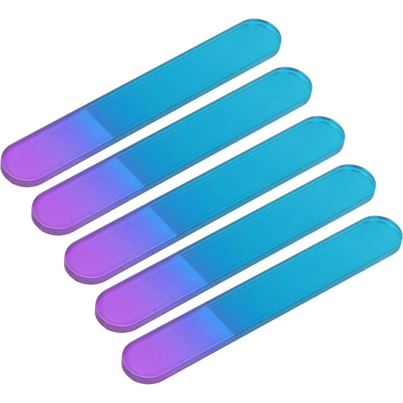 Lima de Uñas de Vidrio Doble Cara 5 Pcs Ymiko - Manicura Profesional