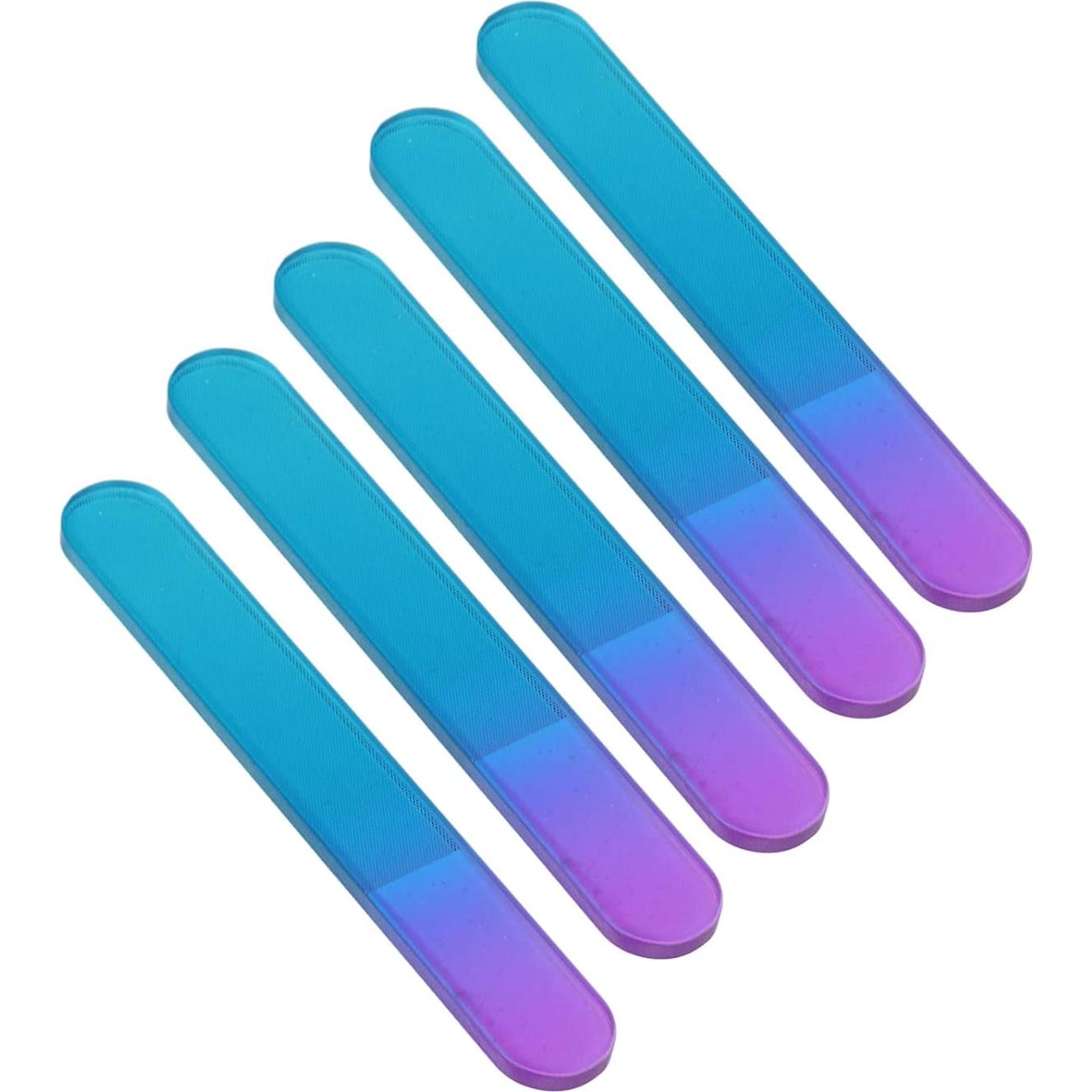 Lima de Uñas de Vidrio Doble Cara 5 Pcs Ymiko - Manicura Profesional