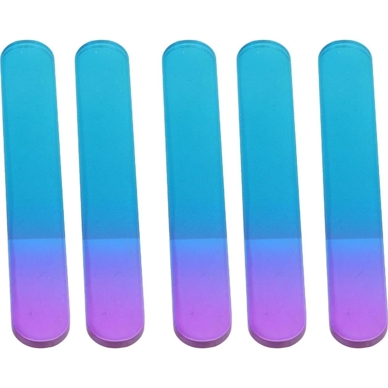 Lima de Uñas de Vidrio Doble Cara 5 Pcs Ymiko - Manicura Profesional