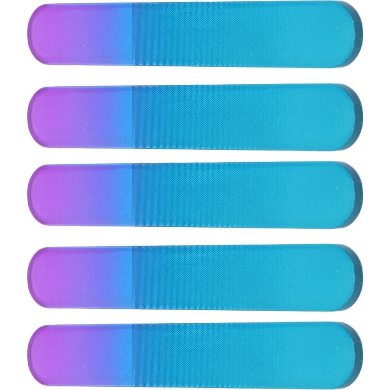 Lima de Uñas de Vidrio Doble Cara 5 Pcs Ymiko - Manicura Profesional