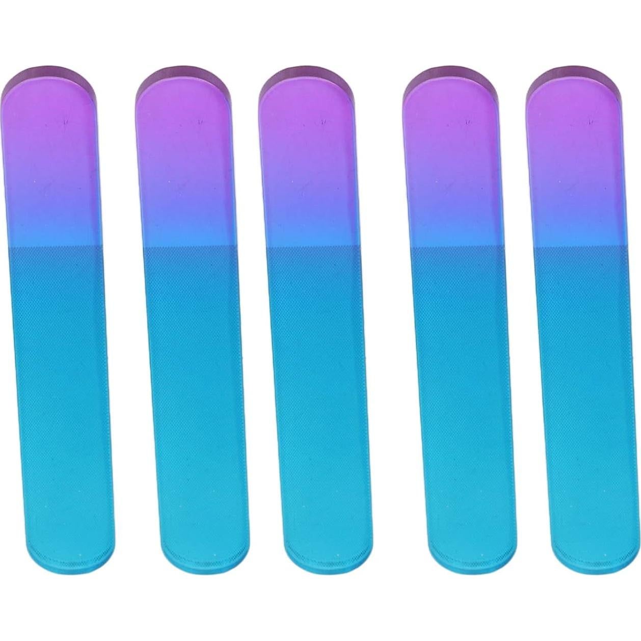 Lima de Uñas de Vidrio Doble Cara 5 Pcs Ymiko - Manicura Profesional