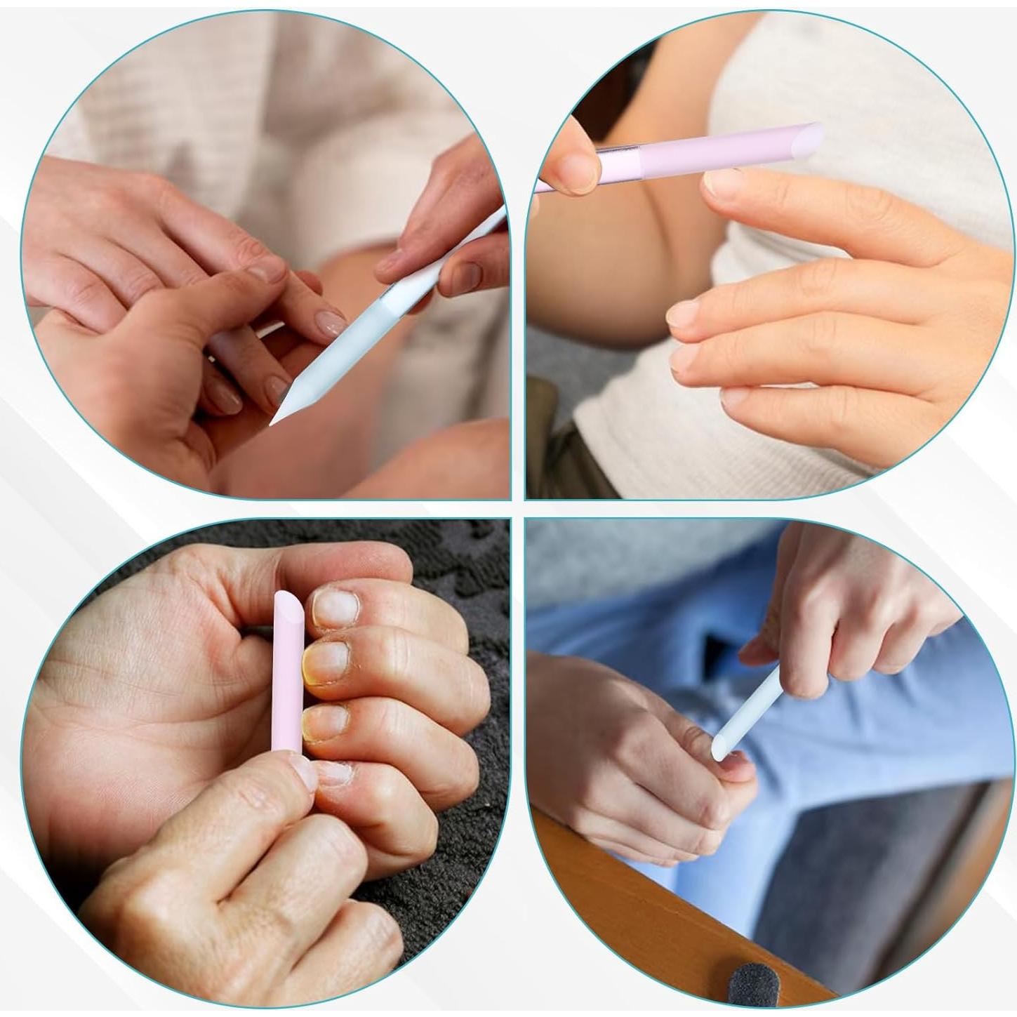 Giantree 2 Empujadores de Cutículas de Vidrio con Estuche