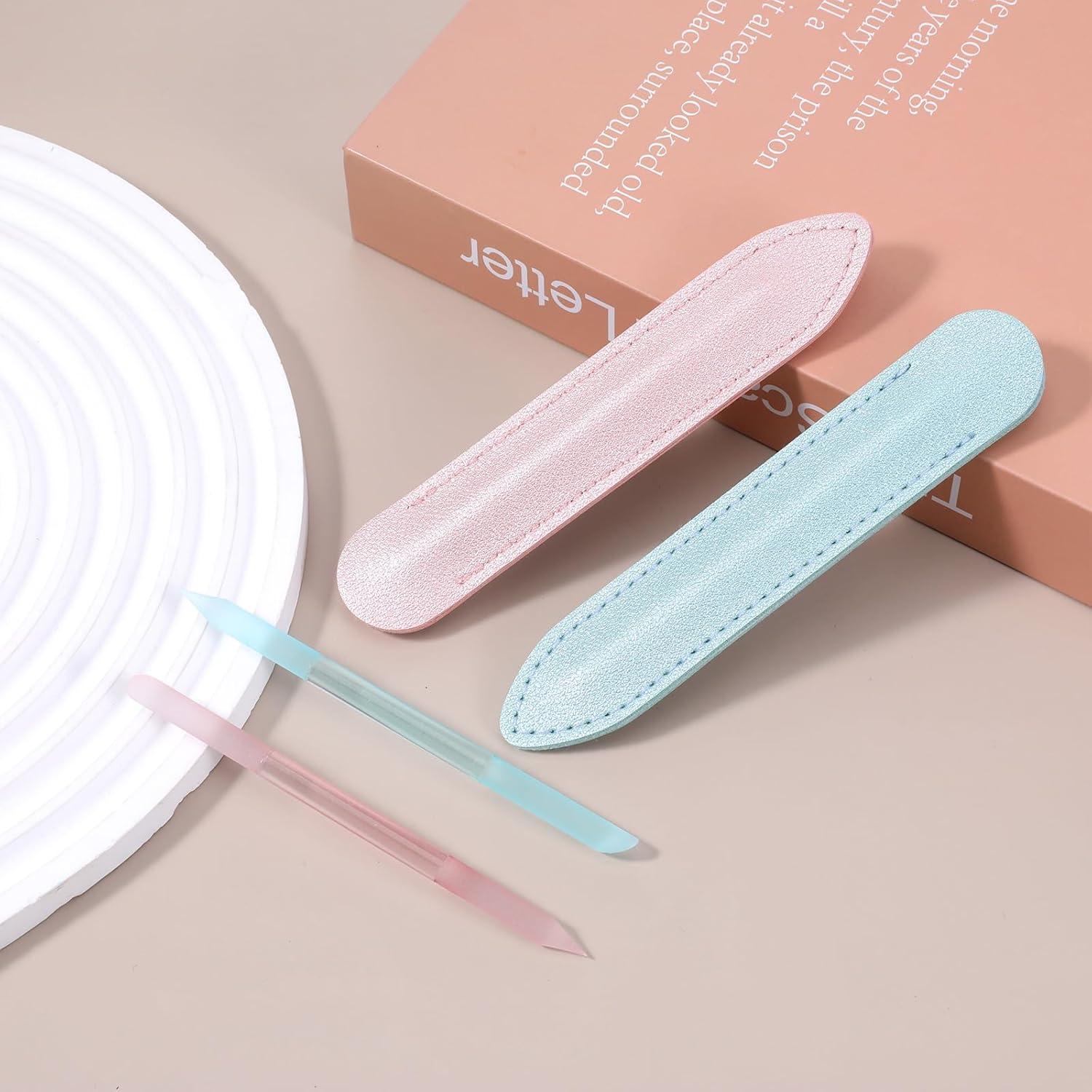 Giantree 2 Empujadores de Cutículas de Vidrio con Estuche