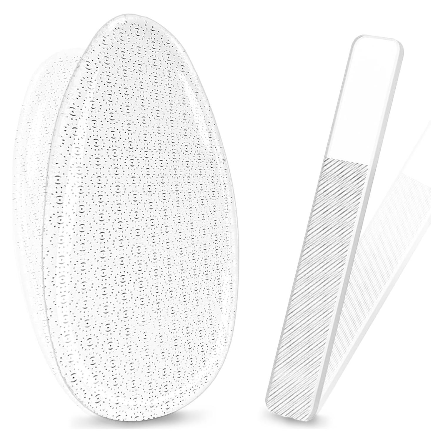 Lima de Vidrio TORMEN 2 Pcs para Pies y Uñas - Exfoliación Suave
