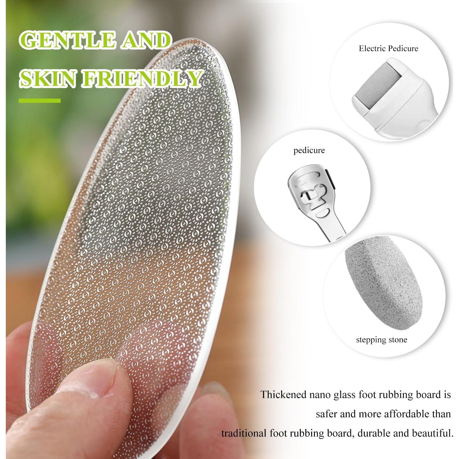 Lima de Vidrio TORMEN 2 Pcs para Pies y Uñas - Exfoliación Suave