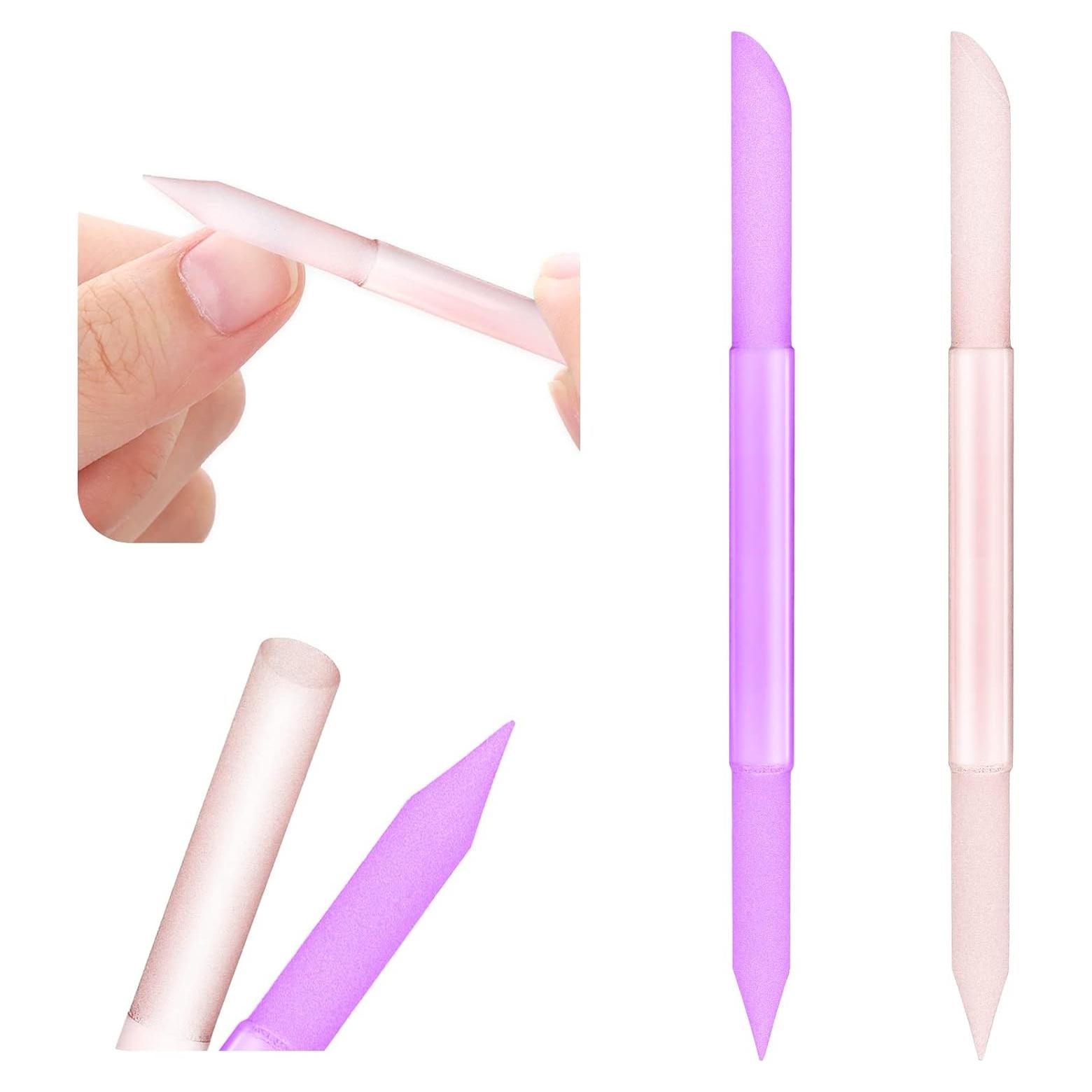 Empujador de Cutículas de Vidrio Sibba Rosa/Púrpura 10 cm