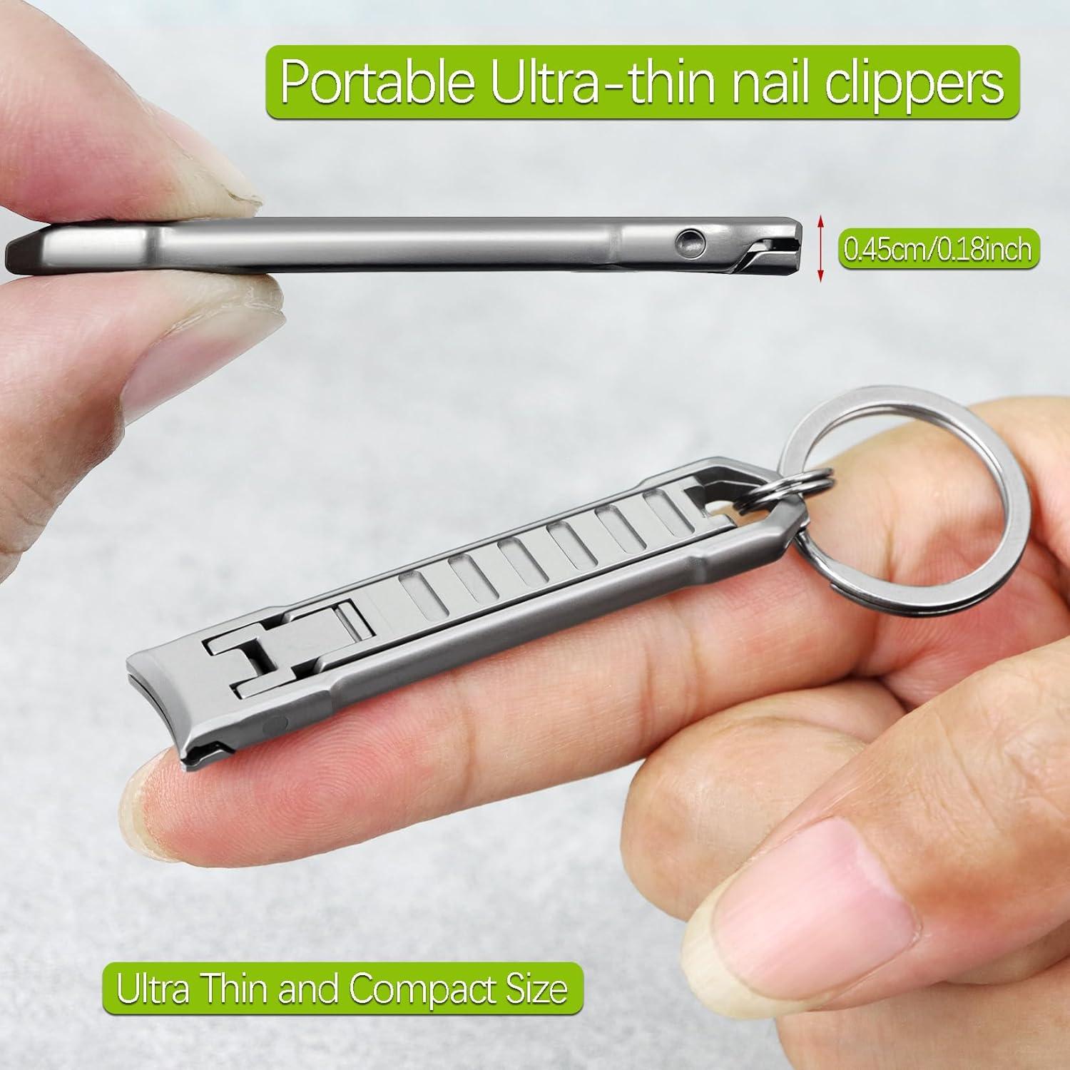 Cortauñas Plegable VOGARB Ultra Delgado para Manos y Pies