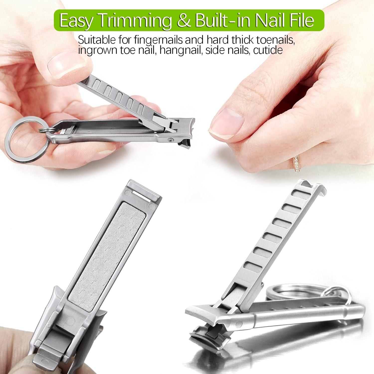 Cortauñas Plegable VOGARB Ultra Delgado para Manos y Pies