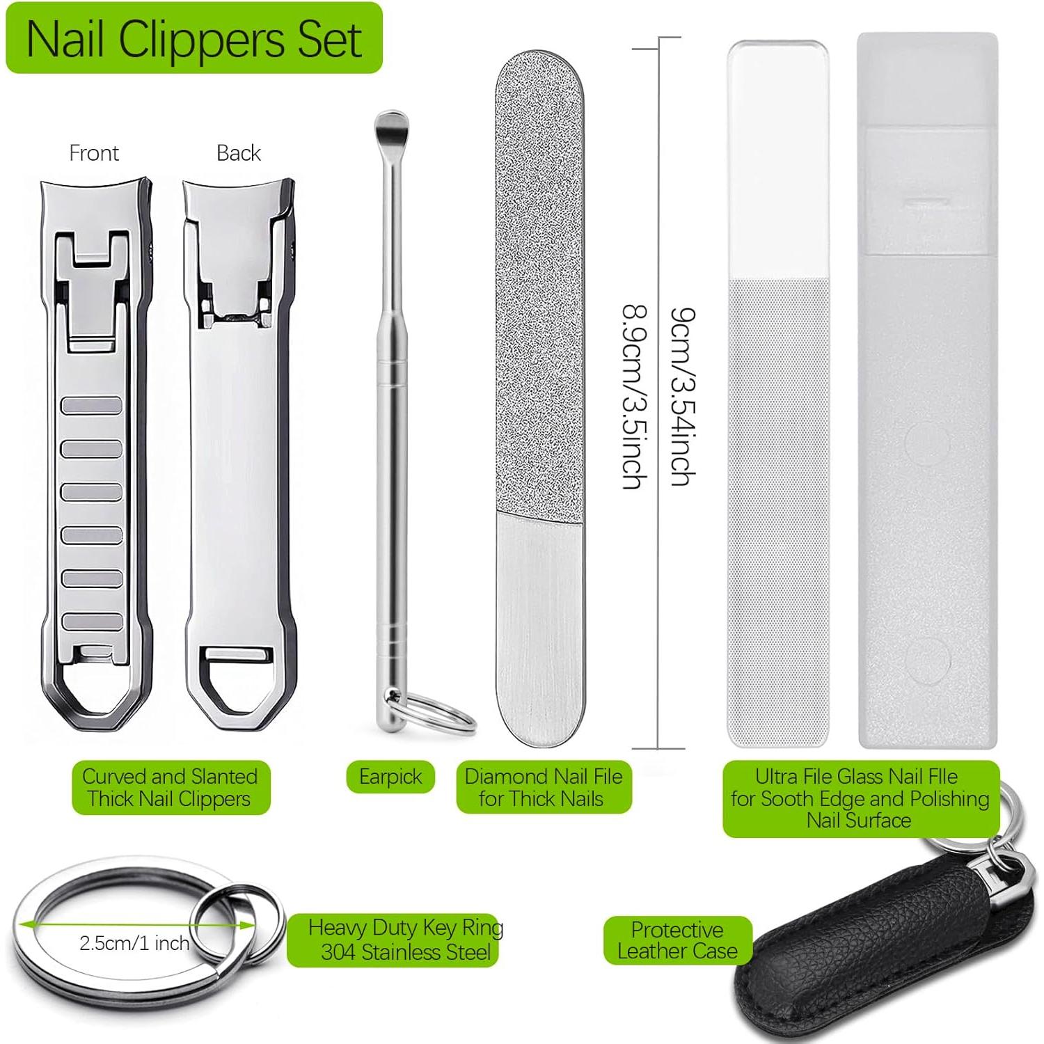 Cortauñas Plegable VOGARB Ultra Delgado para Manos y Pies