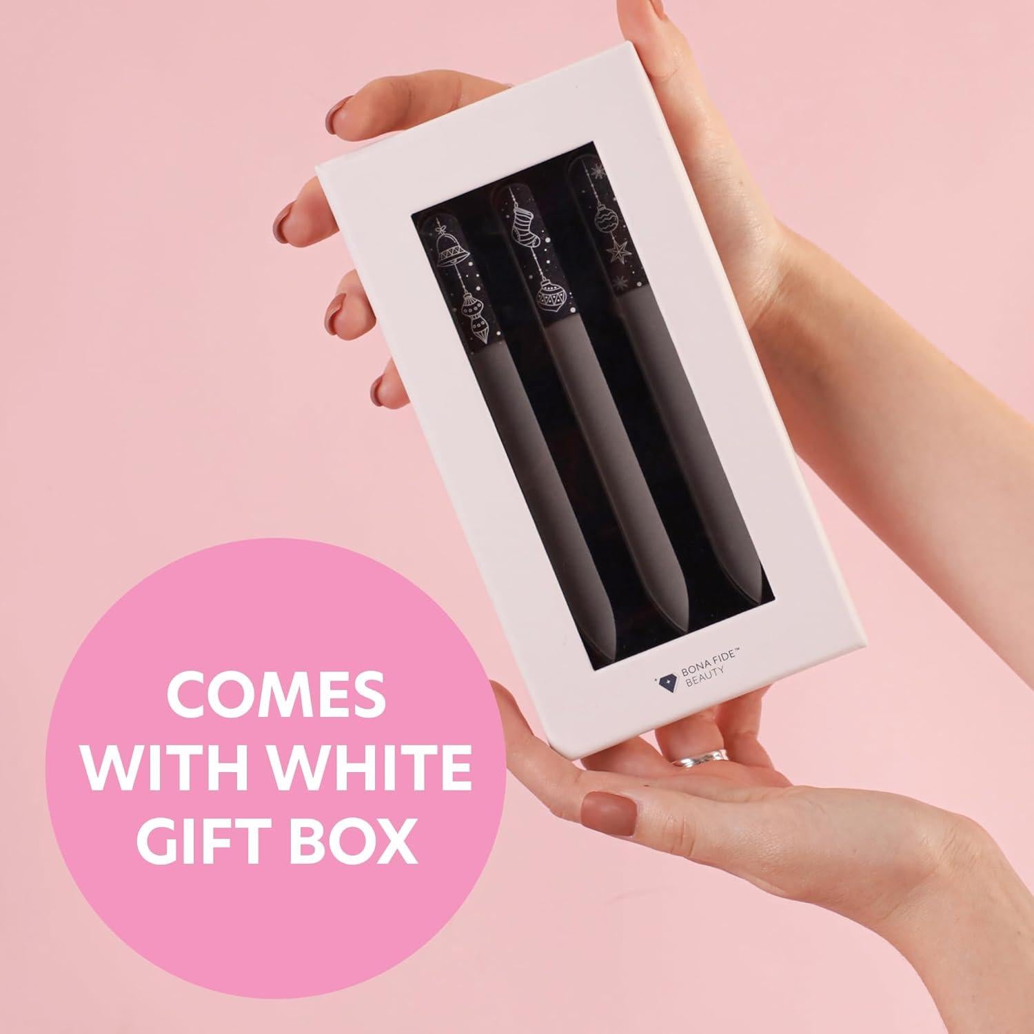 Juego de 3 Limadoras de Uñas de Vidrio Checo Bona Fide Beauty