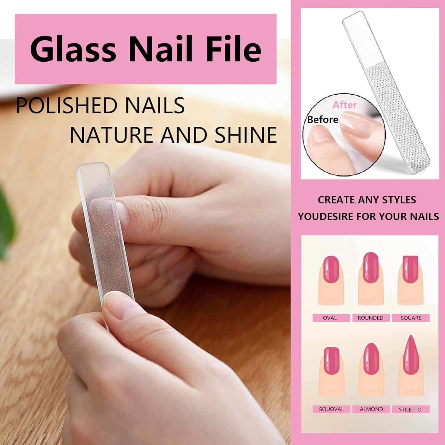 Kit de Manicura Portátil Fenlebeneil 8 Piezas Rosa