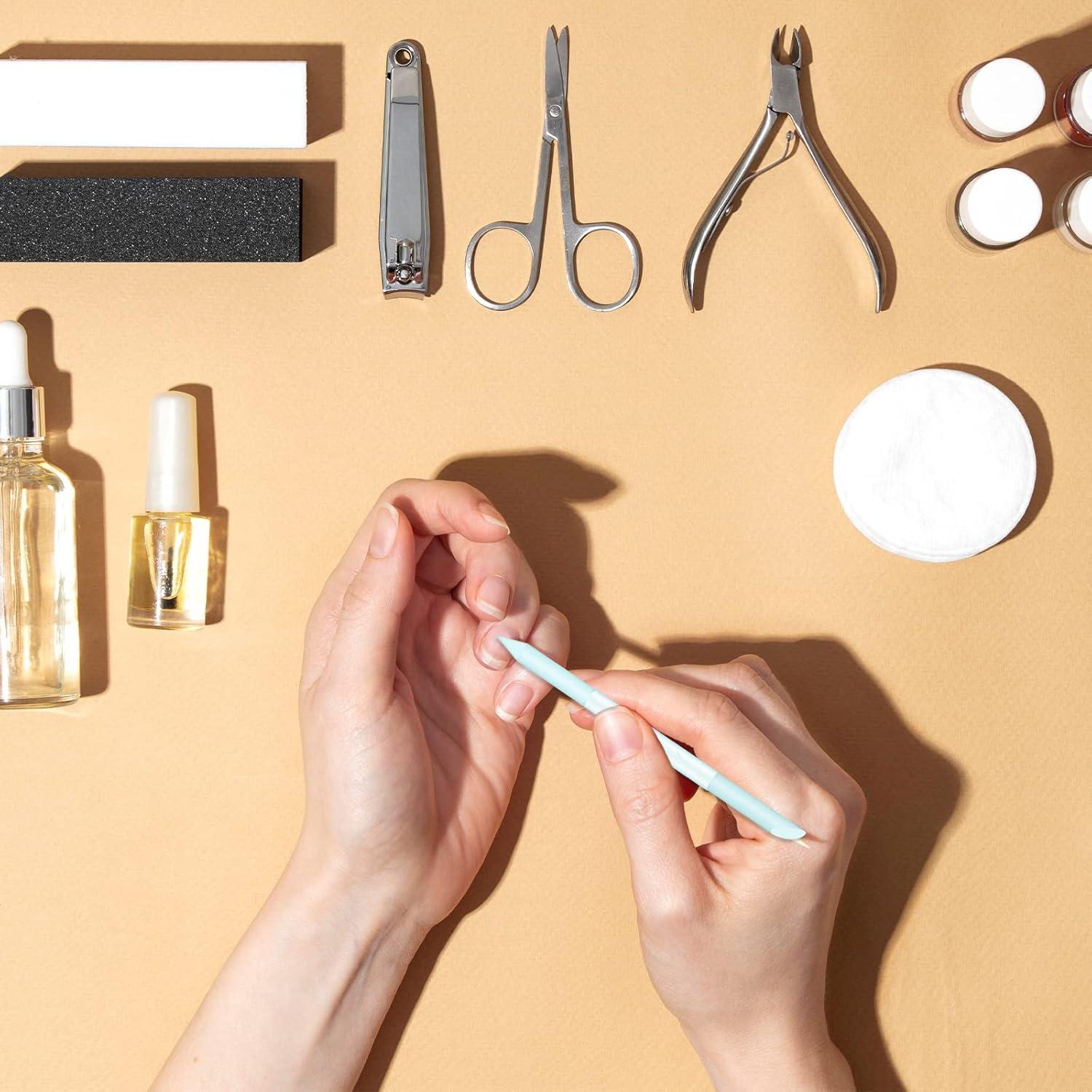 Juego de Empujadores de Cutículas de Vidrio Sliverdew 2 Piezas