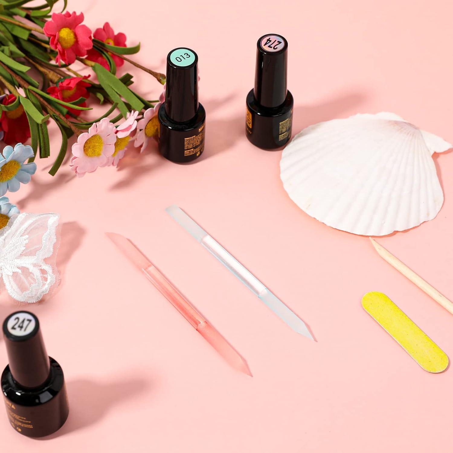 Juego de Empujadores de Cutículas de Vidrio Sliverdew 2 Piezas