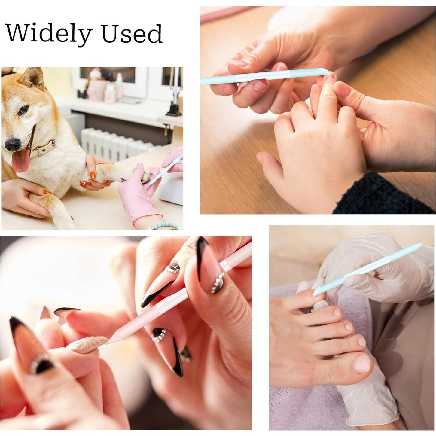 Juego de Empujadores de Cutículas de Vidrio Sliverdew 2 Piezas