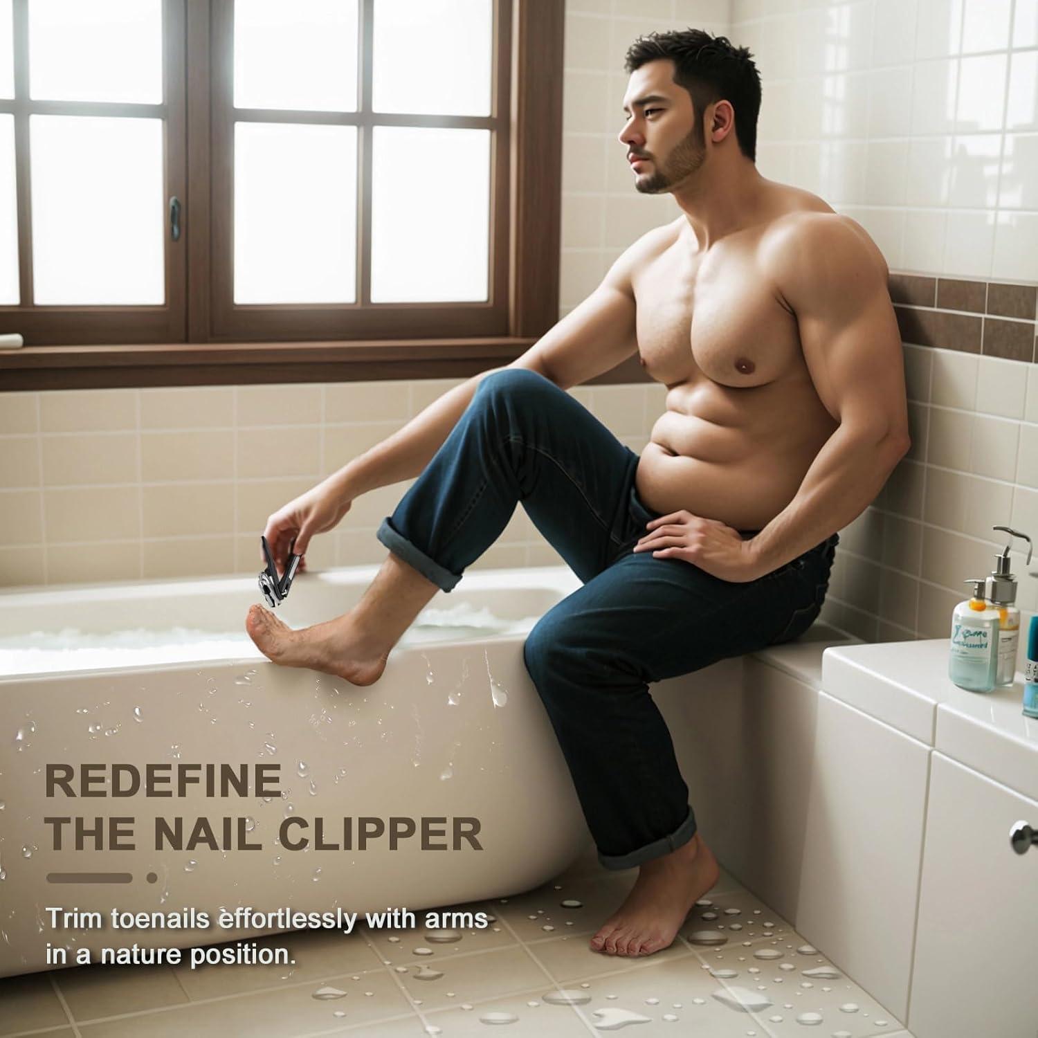 Cortauñas Ergonómico ILLFER 360° Mango Largo para Pies Gruesos