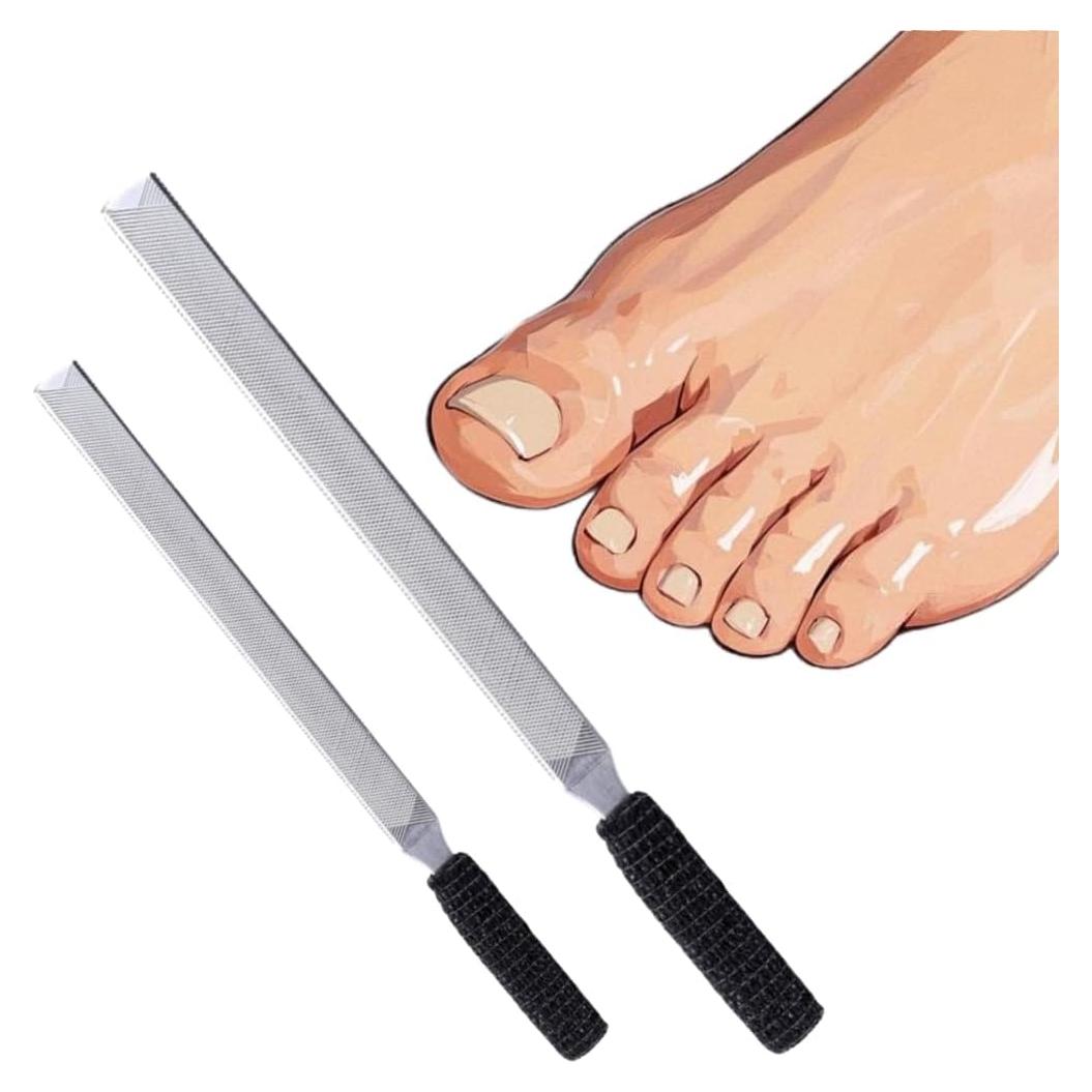 Lima de Uñas de Pies IDOU 2 Piezas Acero Inoxidable 17.78 cm