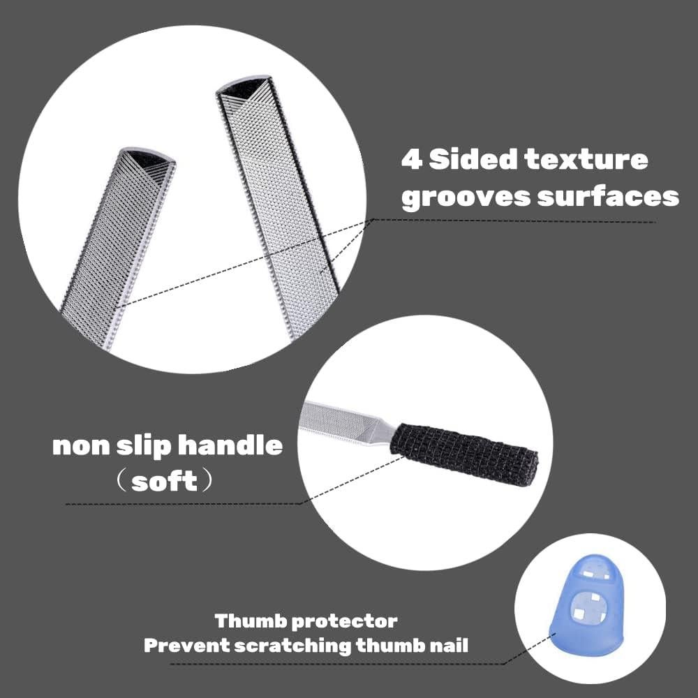 Lima de Uñas de Pies IDOU 2 Piezas Acero Inoxidable 17.78 cm