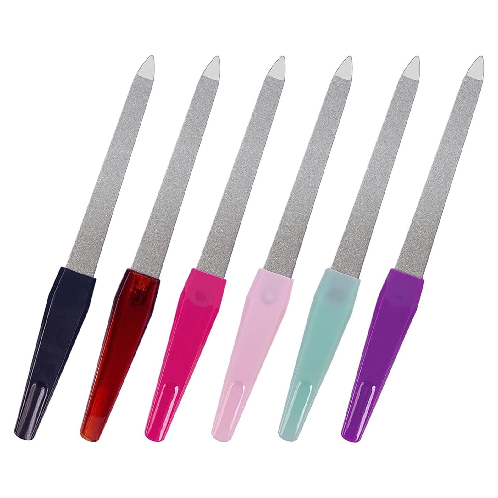 Limas de Uñas de Metal GigaGround - 6 Pcs Acero Inoxidable