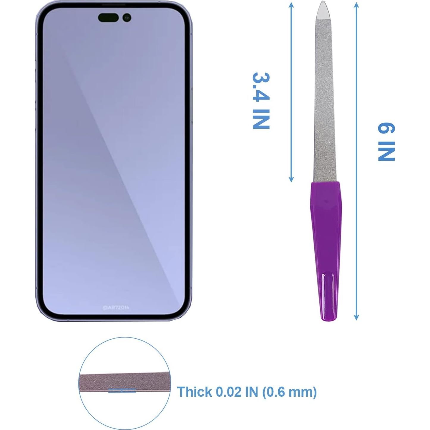 Limas de Uñas de Metal GigaGround - 6 Pcs Acero Inoxidable