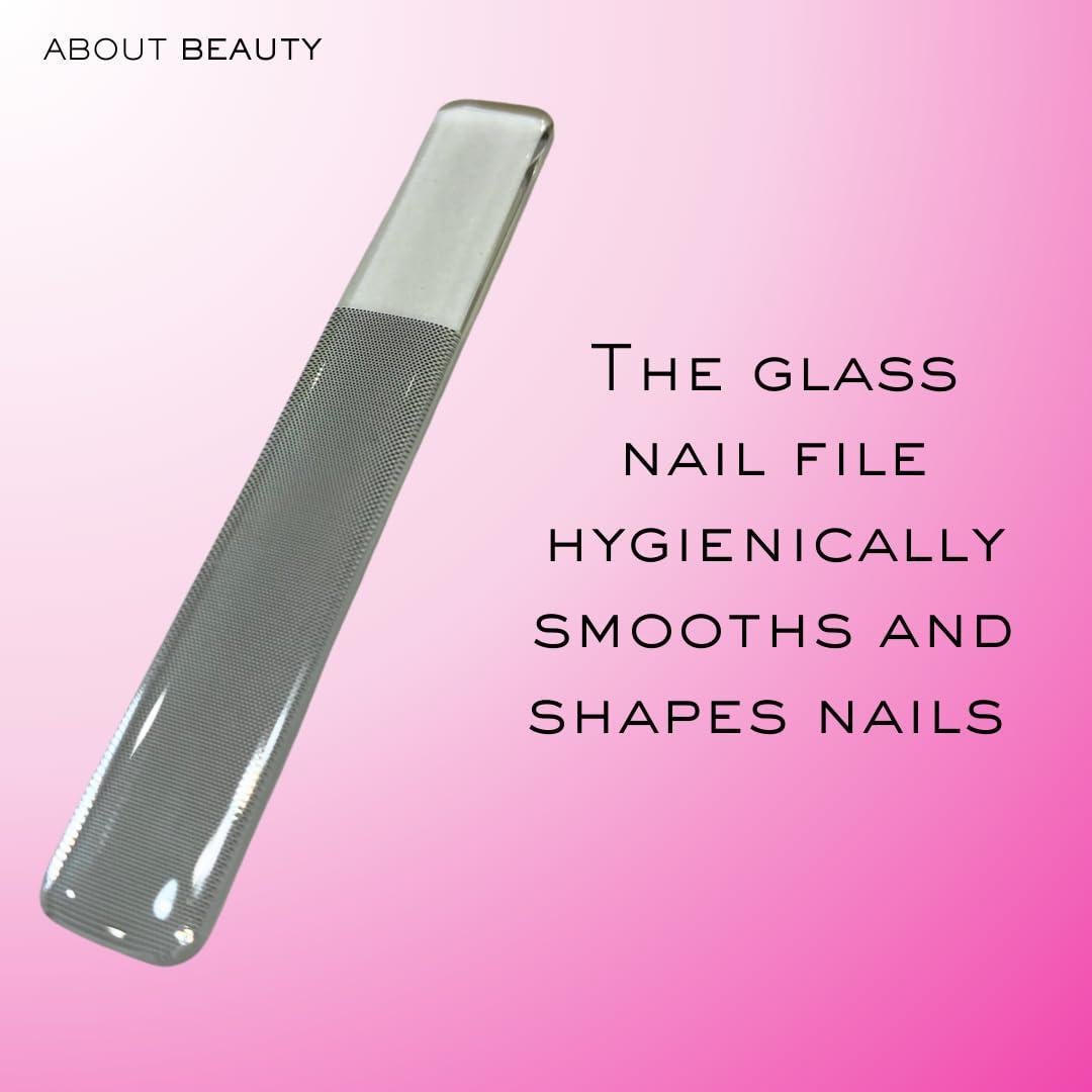 Kit de Cuidado de Uñas About Beauty - Cortauñas, Empujador y Lima de Vidrio
