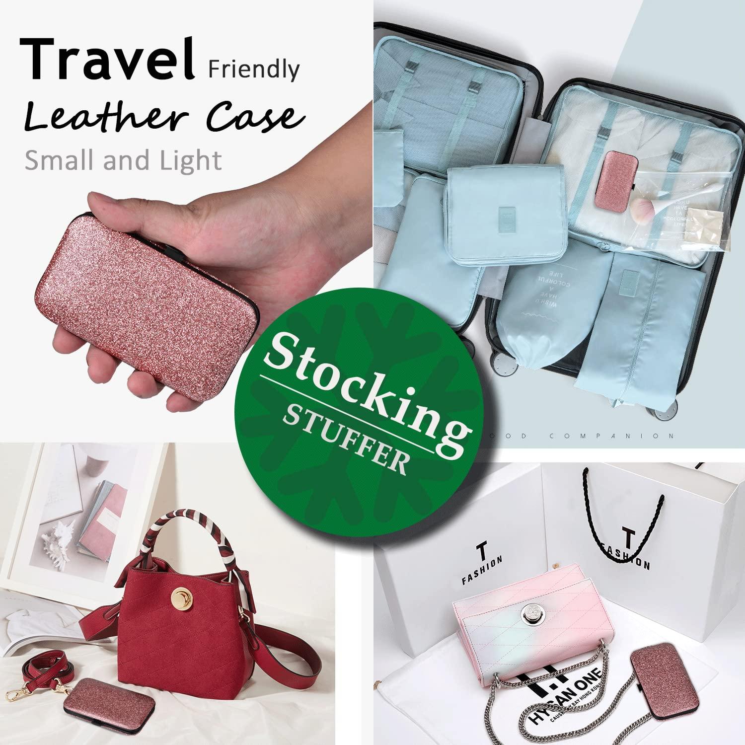 Kit de Manicura HANTEKAS 5 Piezas Acero Inoxidable Negro-Oro Rosa