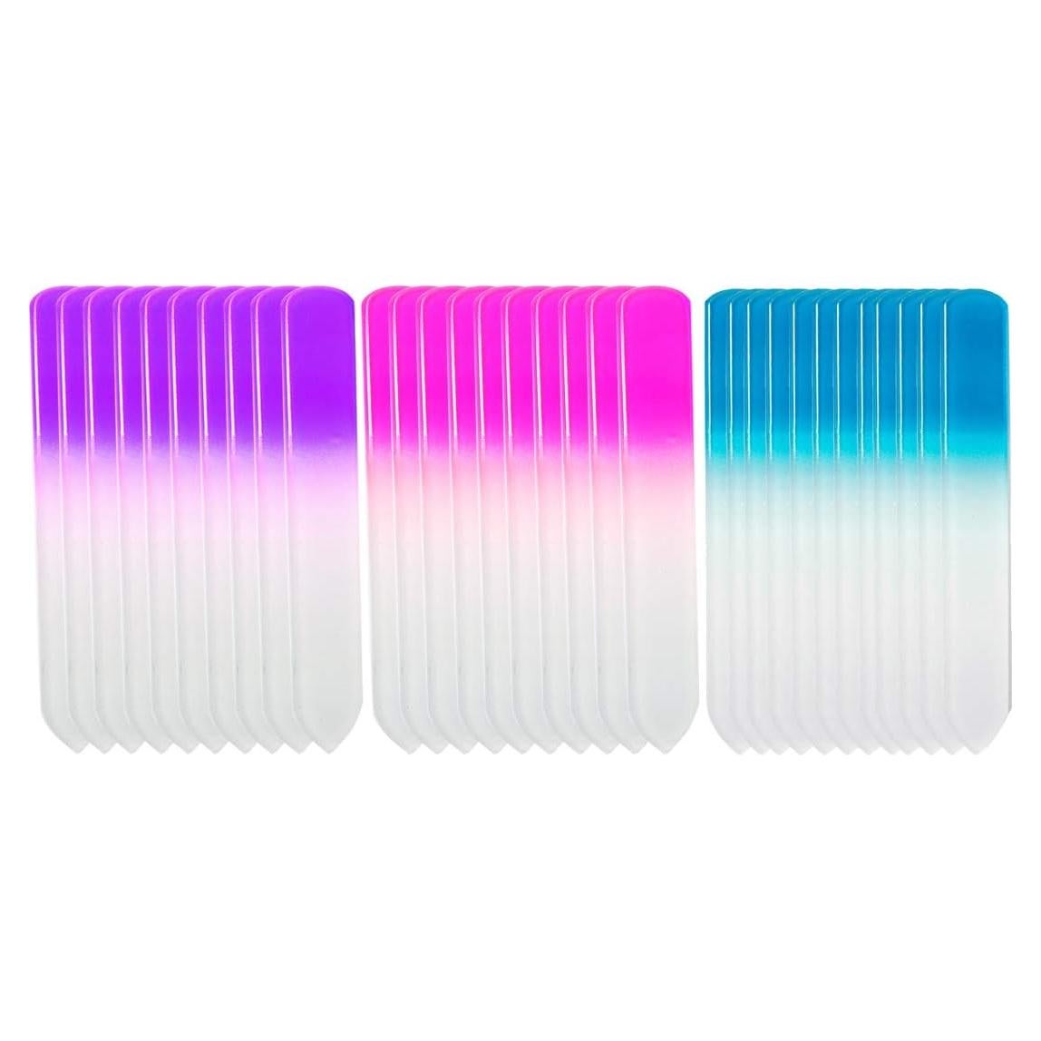 Archivos de Uñas de Cristal SIUSIO 30PK para Uñas Naturales