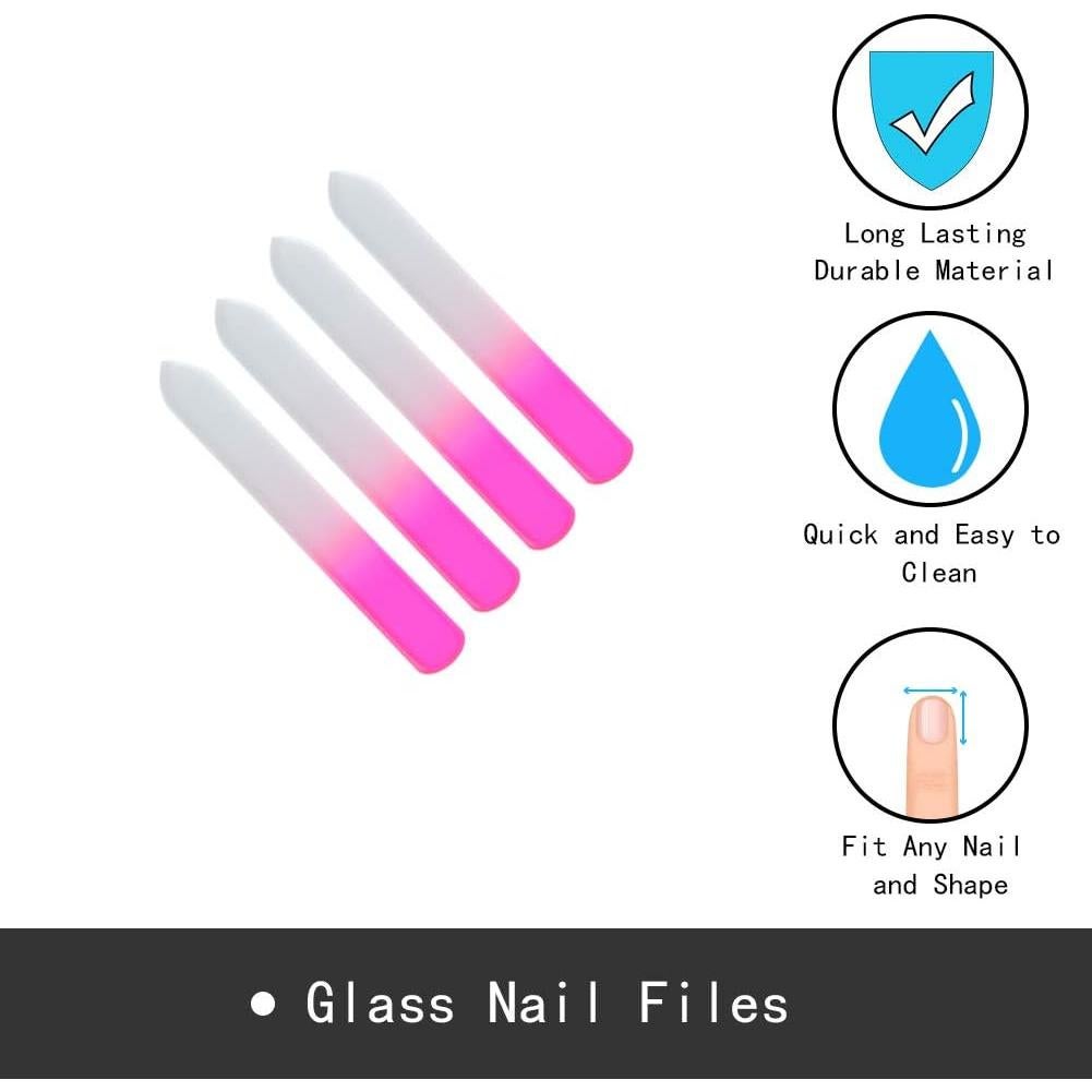 Archivos de Uñas de Cristal SIUSIO 30PK para Uñas Naturales