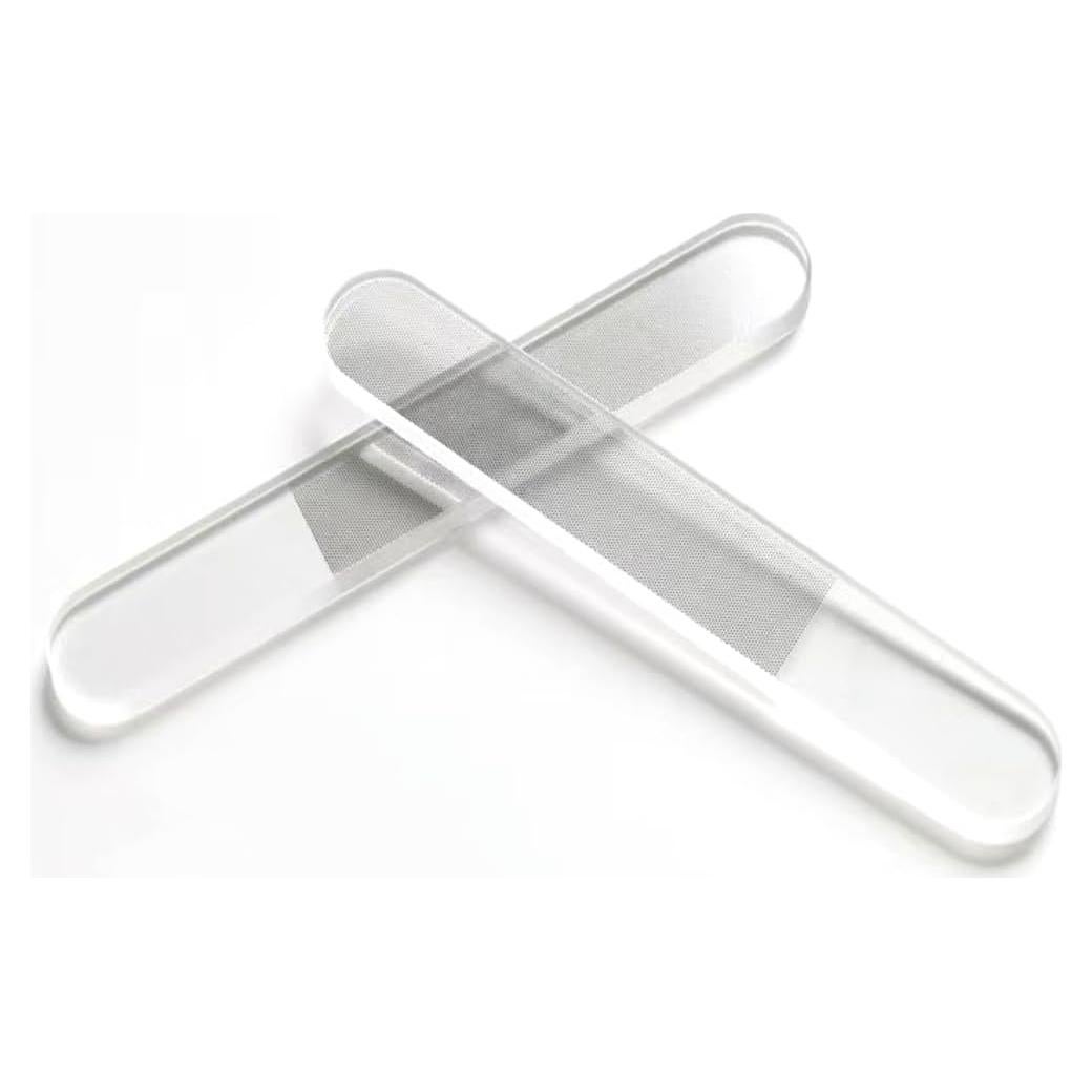 Premium Glass Nail File (2-Pack) – Nail Files,for Natural Nails, Nano Glass File with Case，Suitable for polishing Fingers or Toes，Essential Nail Care Tool for Women