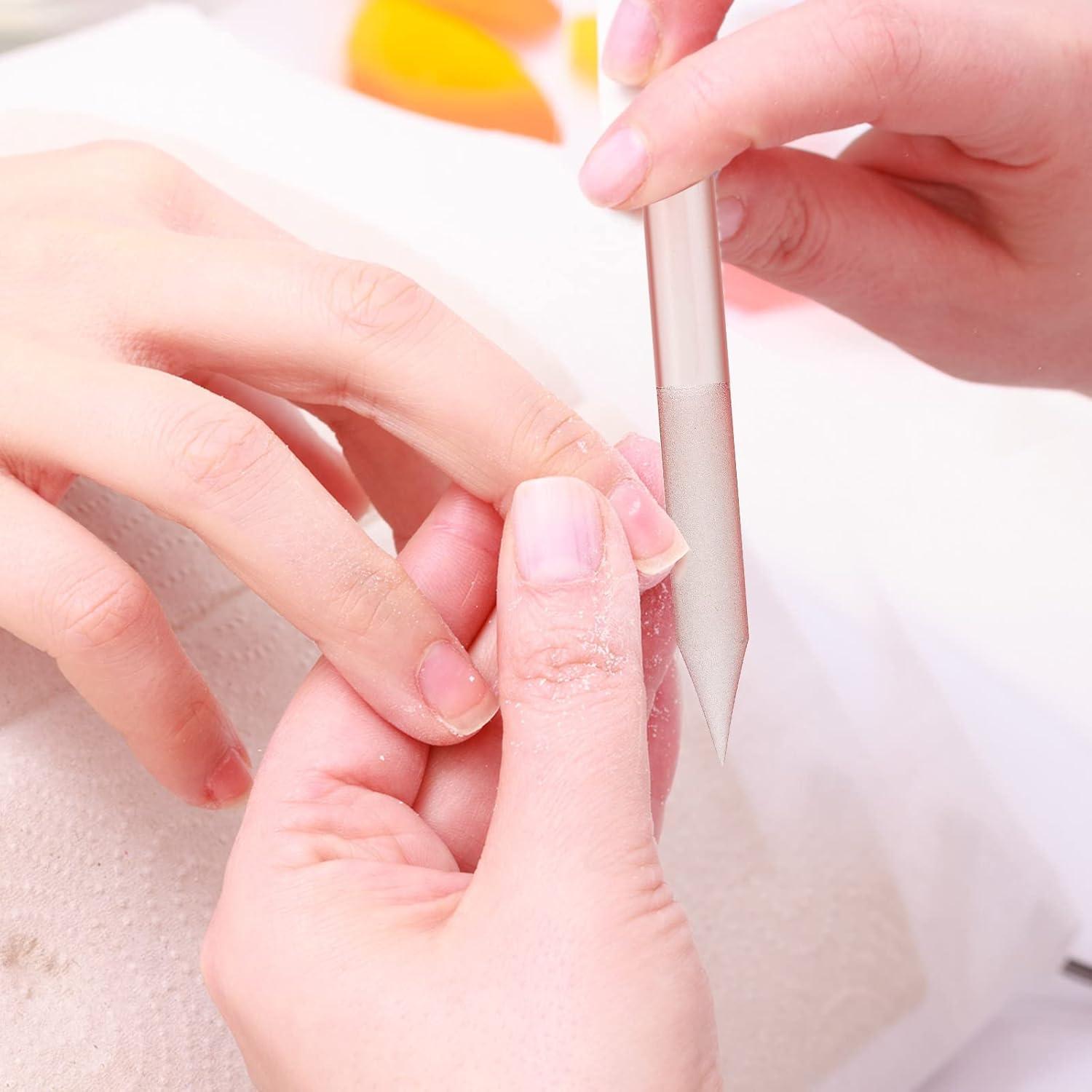 Juego de 3 Empujadores de Cutículas de Vidrio Mudder - Rosa, Púrpura, Azul