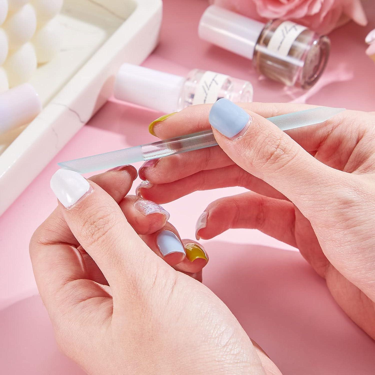 Juego de 3 Empujadores de Cutículas de Vidrio Mudder - Rosa, Púrpura, Azul