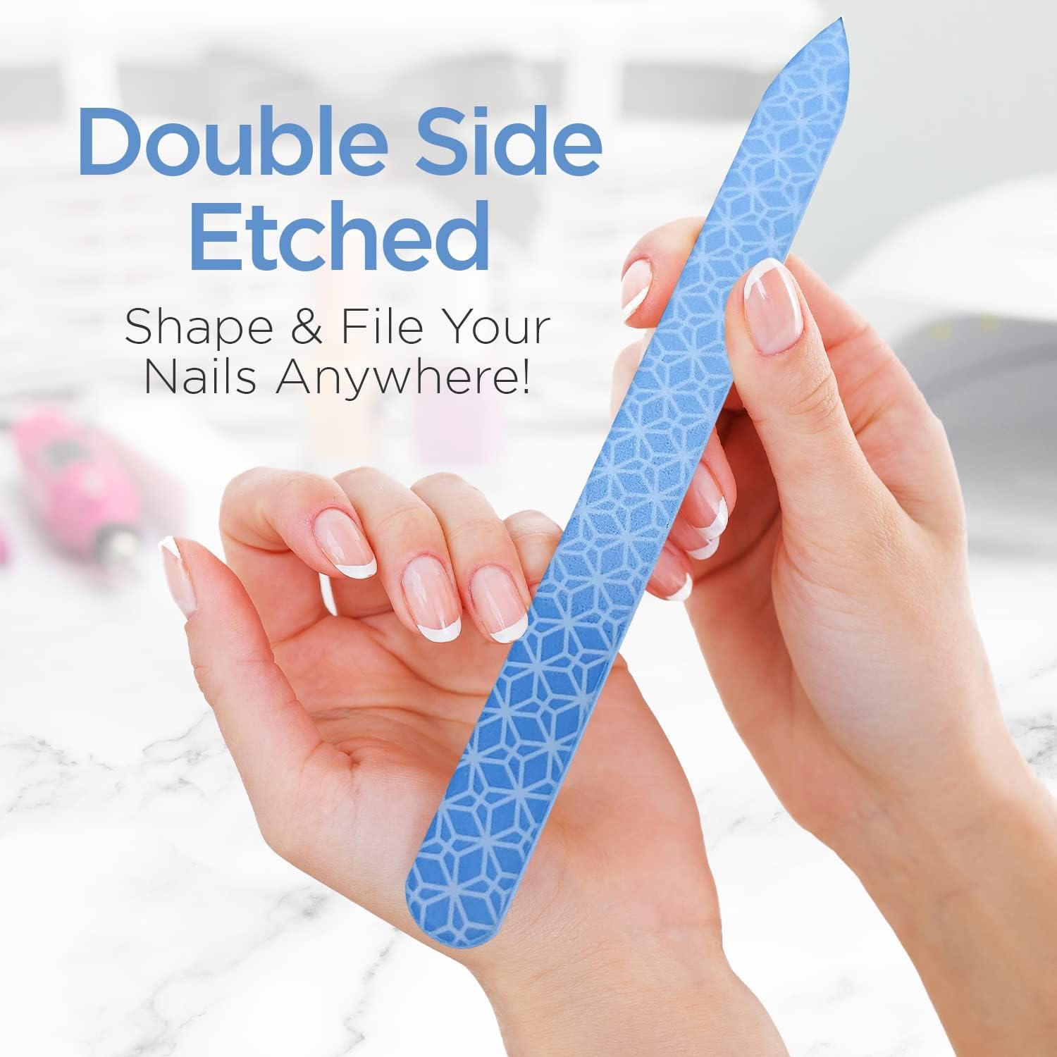 Lima de Uñas de Cristal Doble Cara Pop Sonic Geo Azul