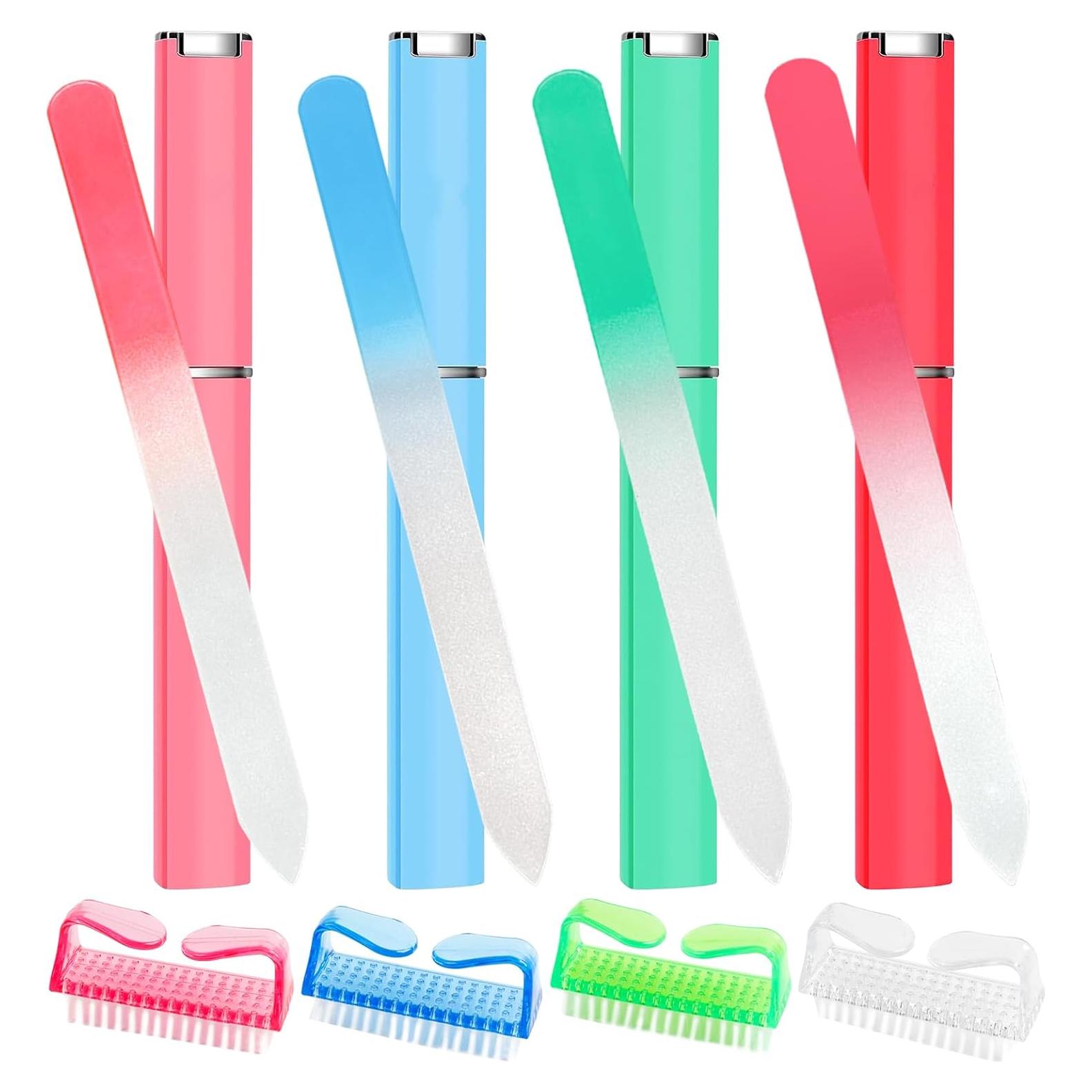 Limas de Uñas de Vidrio 180/320 YINGJEE - Paquete de 4 Piezas