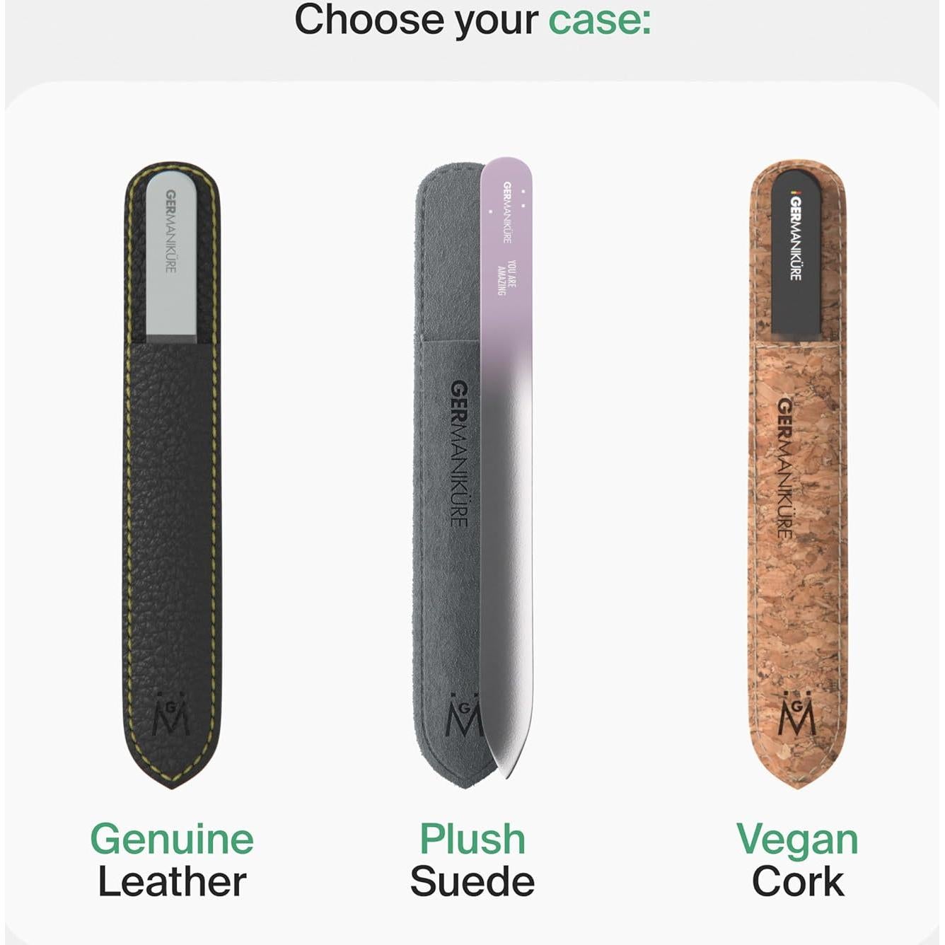 Set de Limás de Uñas de Vidrio GERMANIKURE 2 PZ - Manicura y Pedicura