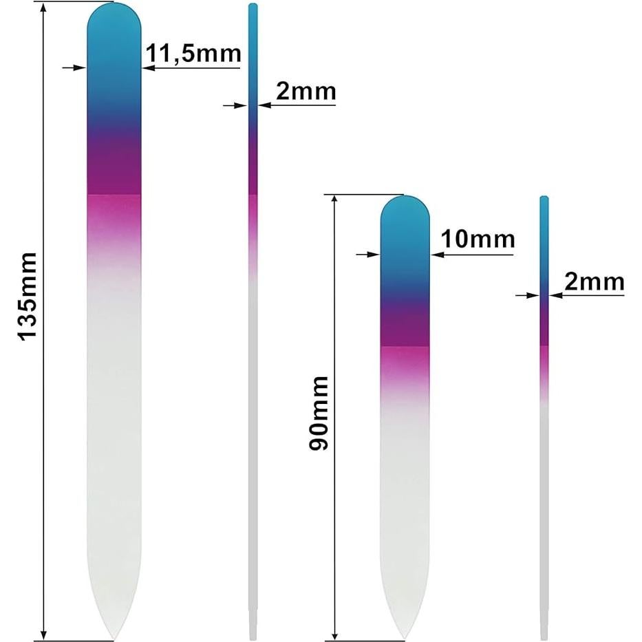 Set de 2 Limpiadores de Uñas de Vidrio Mont Bleu - Azul Púrpura