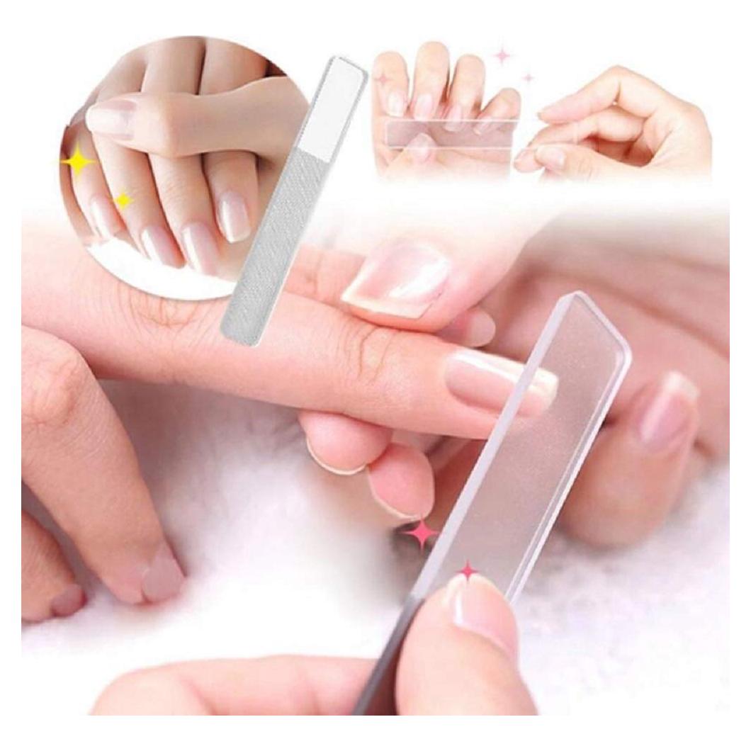 Juego de limas de uñas de cristal Shuiniba 9cm - 2 paquetes