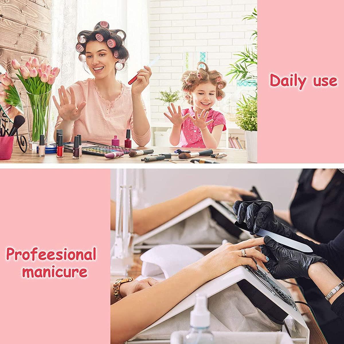 Paquete de 5 Limas de Uñas de Vidrio QRWT con Estuche