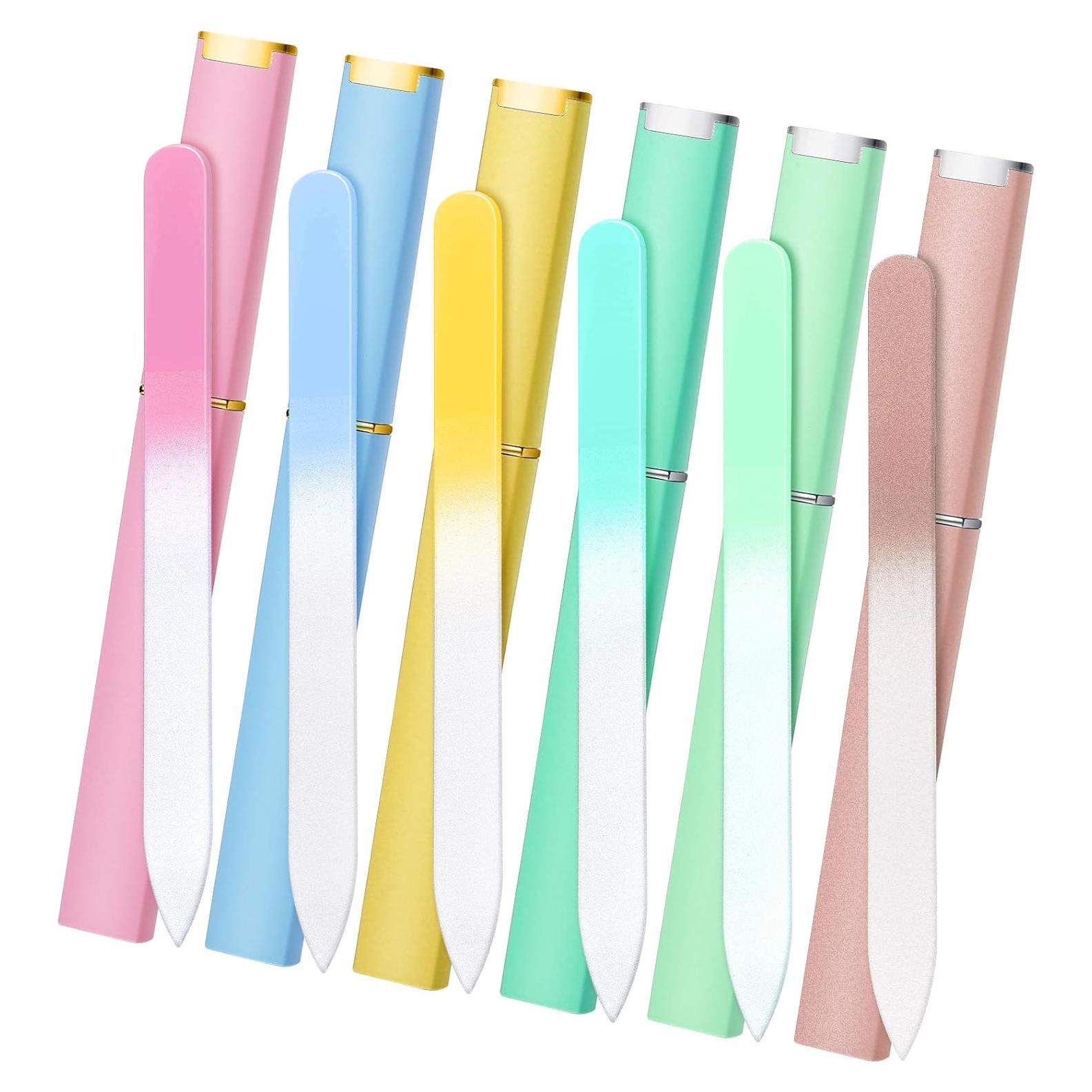 Set de 6 Limas de Uñas de Cristal Mudder con Estuche