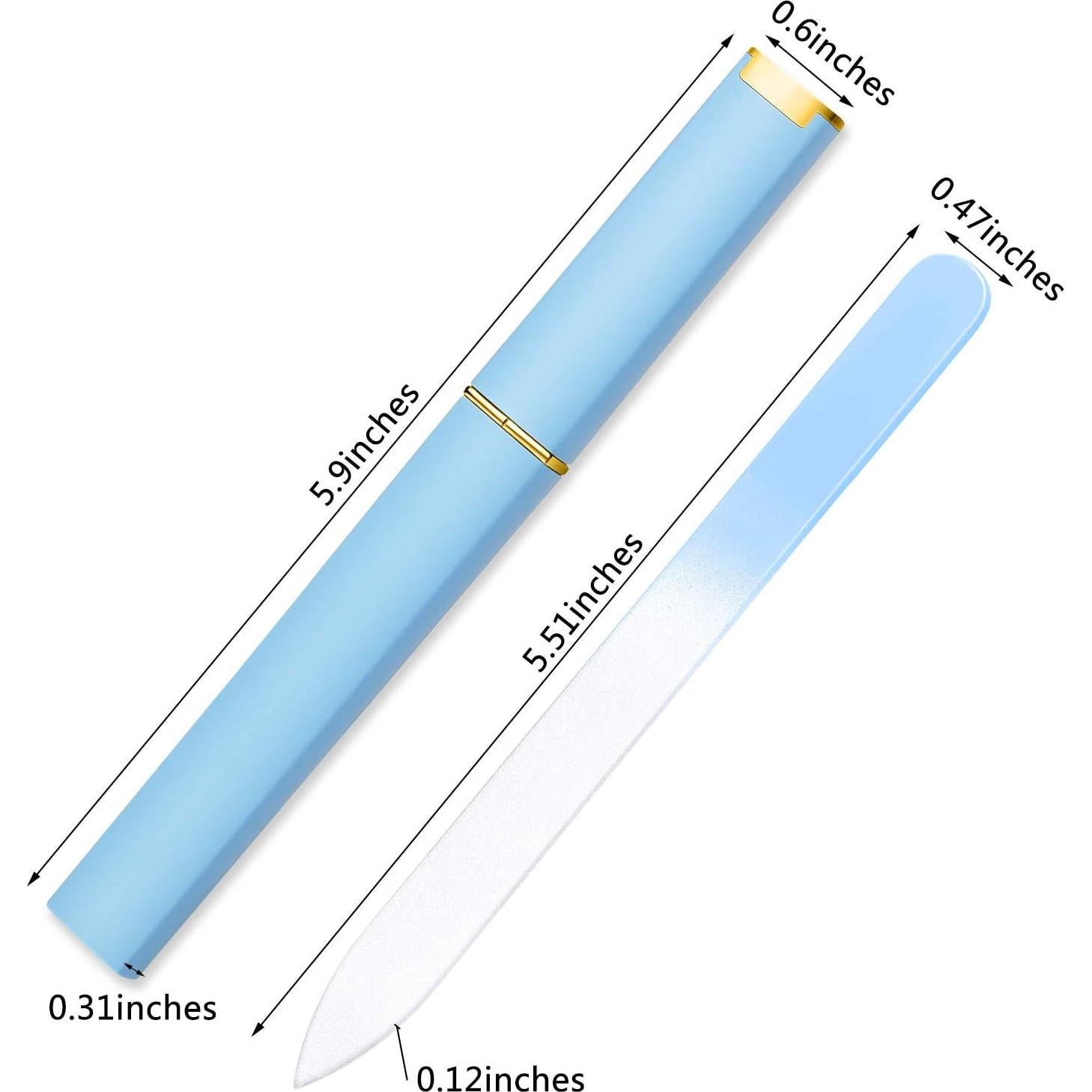 Set de 6 Limas de Uñas de Cristal Mudder con Estuche