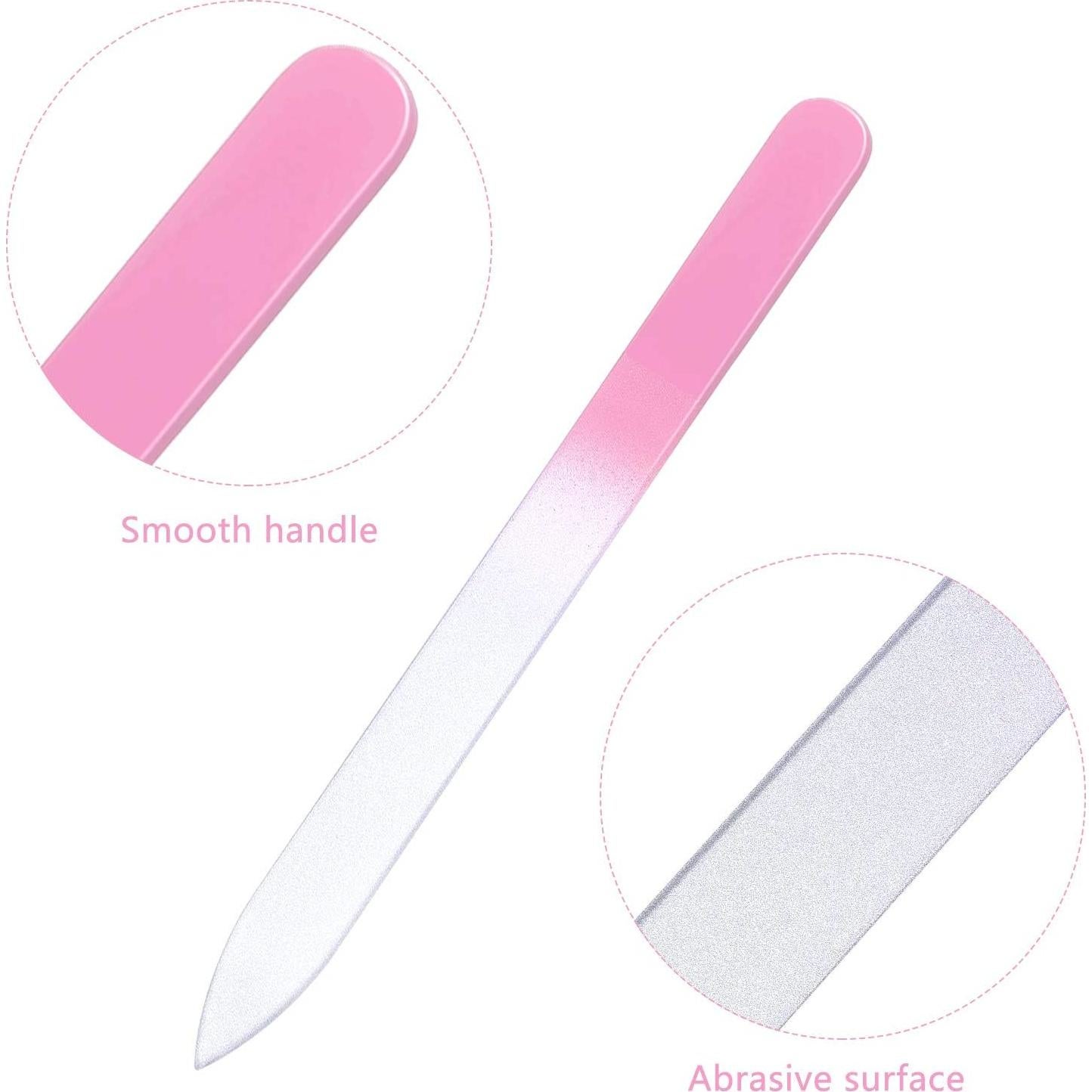 Set de 6 Limas de Uñas de Cristal Mudder con Estuche