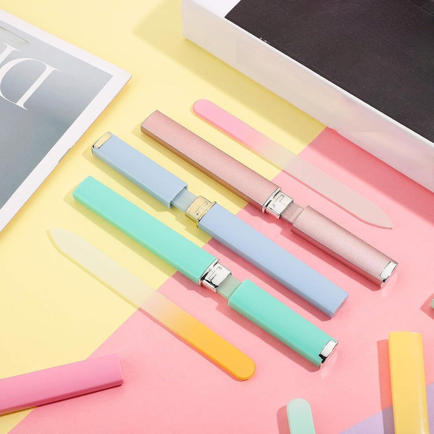 Set de 6 Limas de Uñas de Cristal Mudder con Estuche