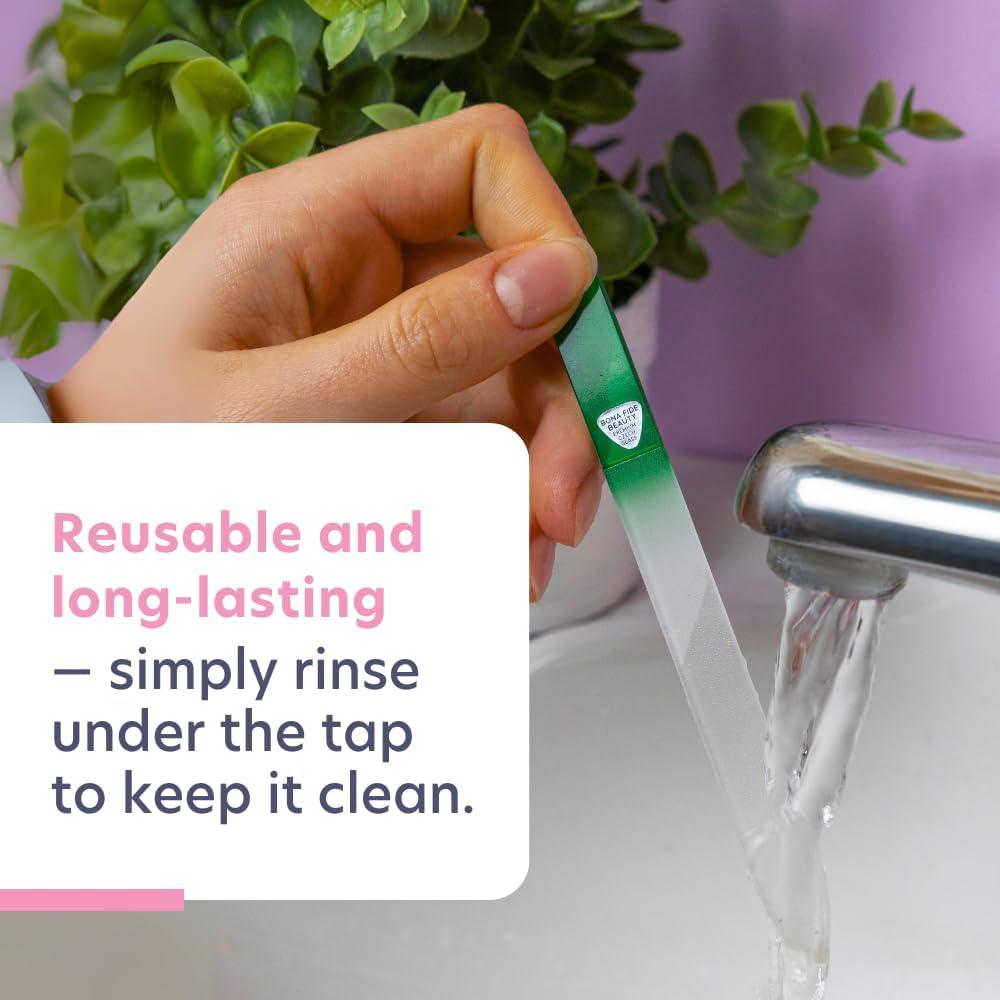 Lima de Uñas de Vidrio Checo Bona Fide Beauty - Suave y Duradera