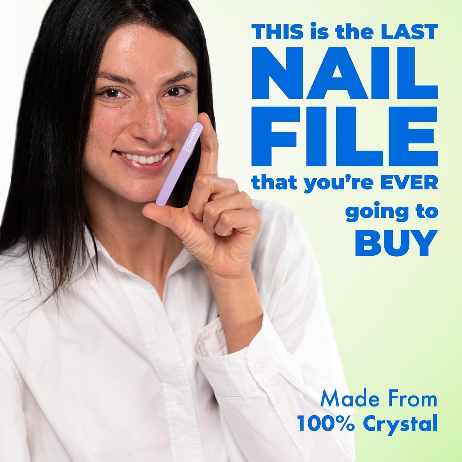 Lima de Uñas de Cristal CristalUp 8.89 cm Duradera y Suave