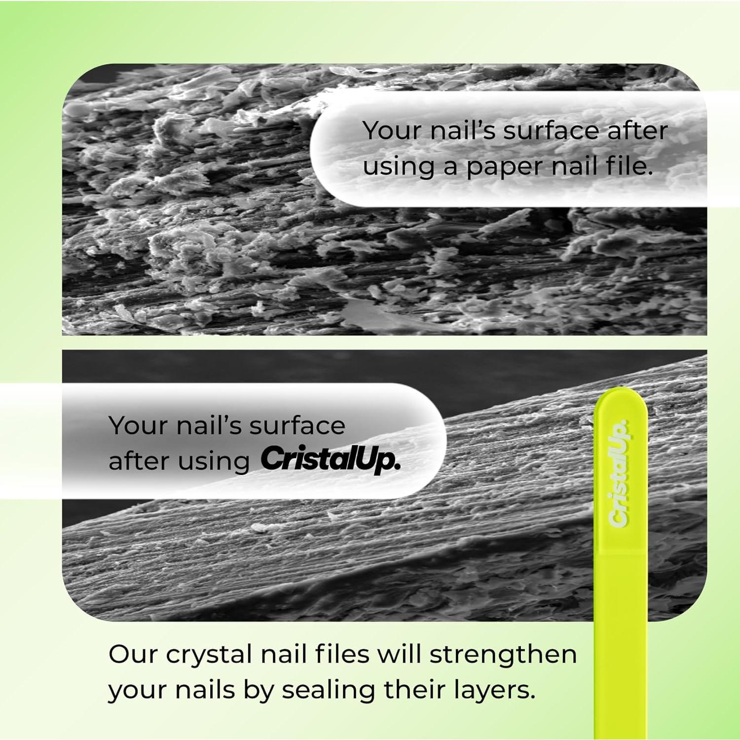 Lima de Uñas de Cristal CristalUp 8.89 cm Duradera y Suave