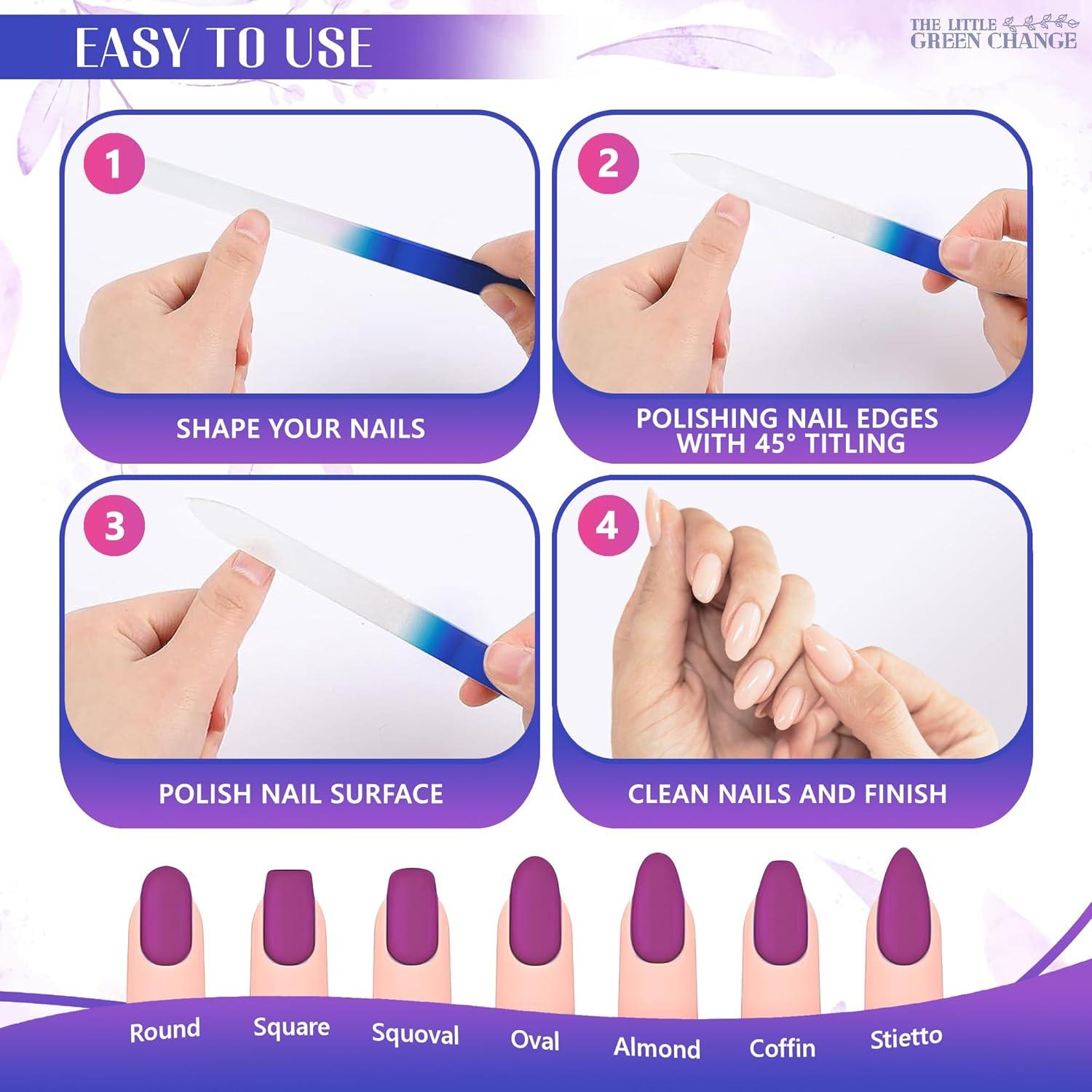 Juego de 3 limas de cristal The Little Green Change