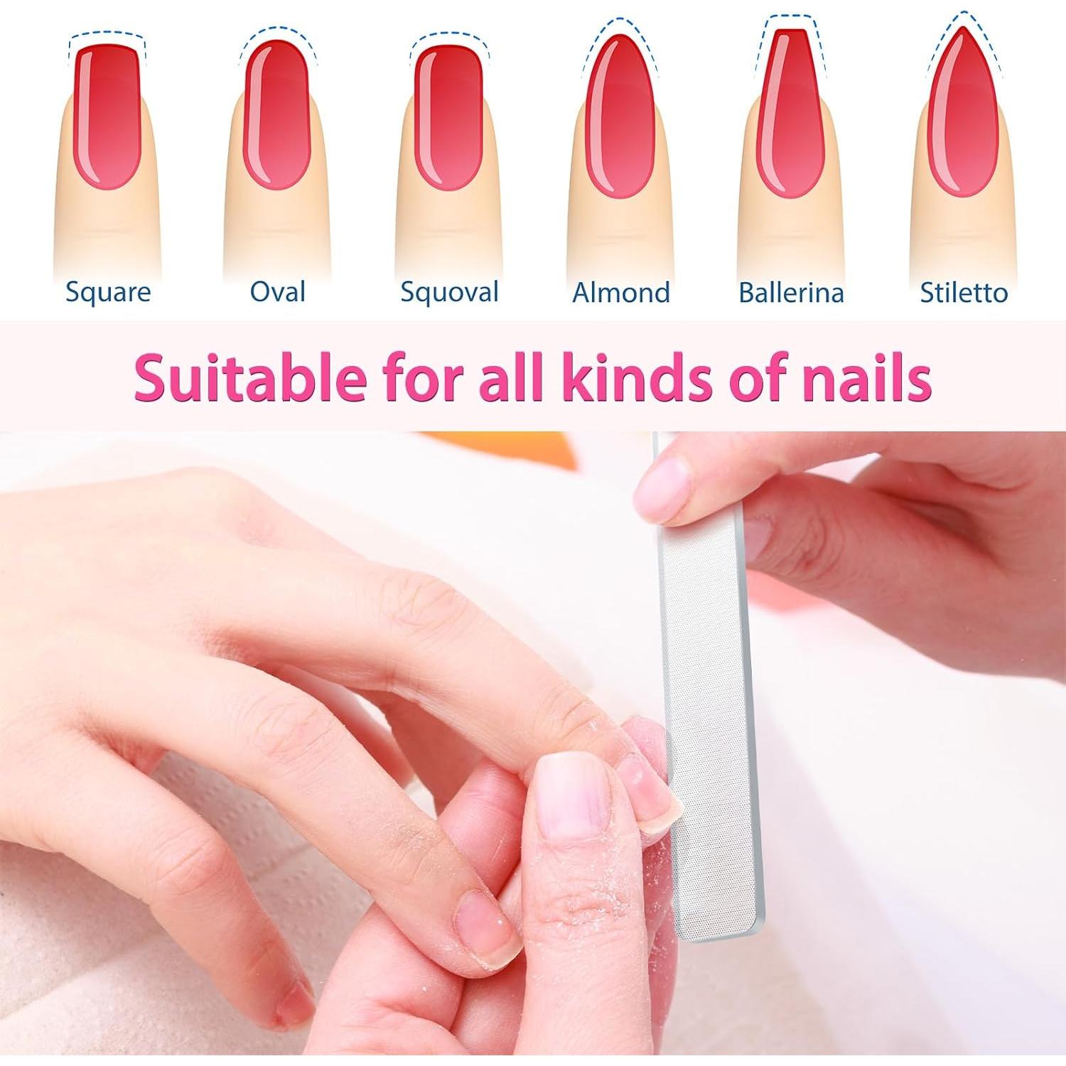 Kit de 4 Limadoras de Uñas de Vidrio Mudder con Estuche